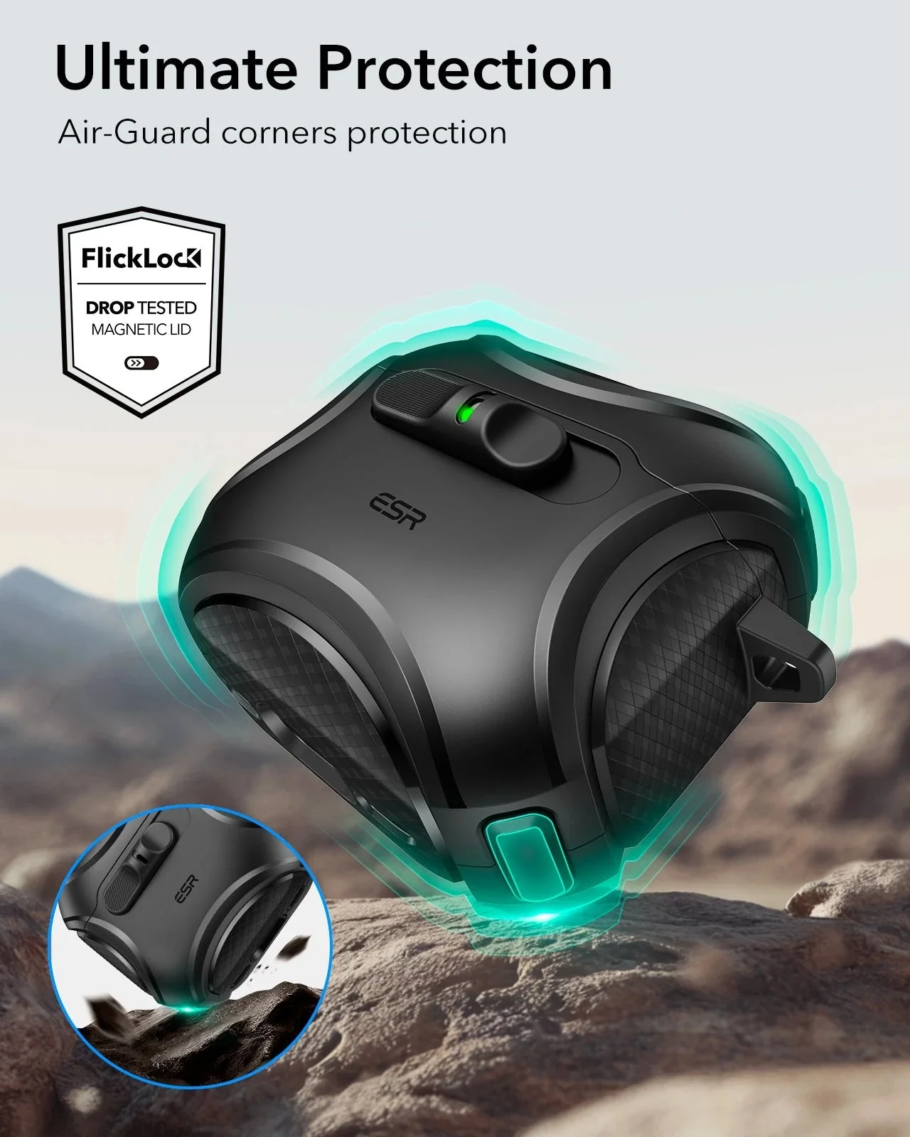 AirPods 4 Cyber FlickLock Case (HaloLock) - Desert Titanium - Image 7