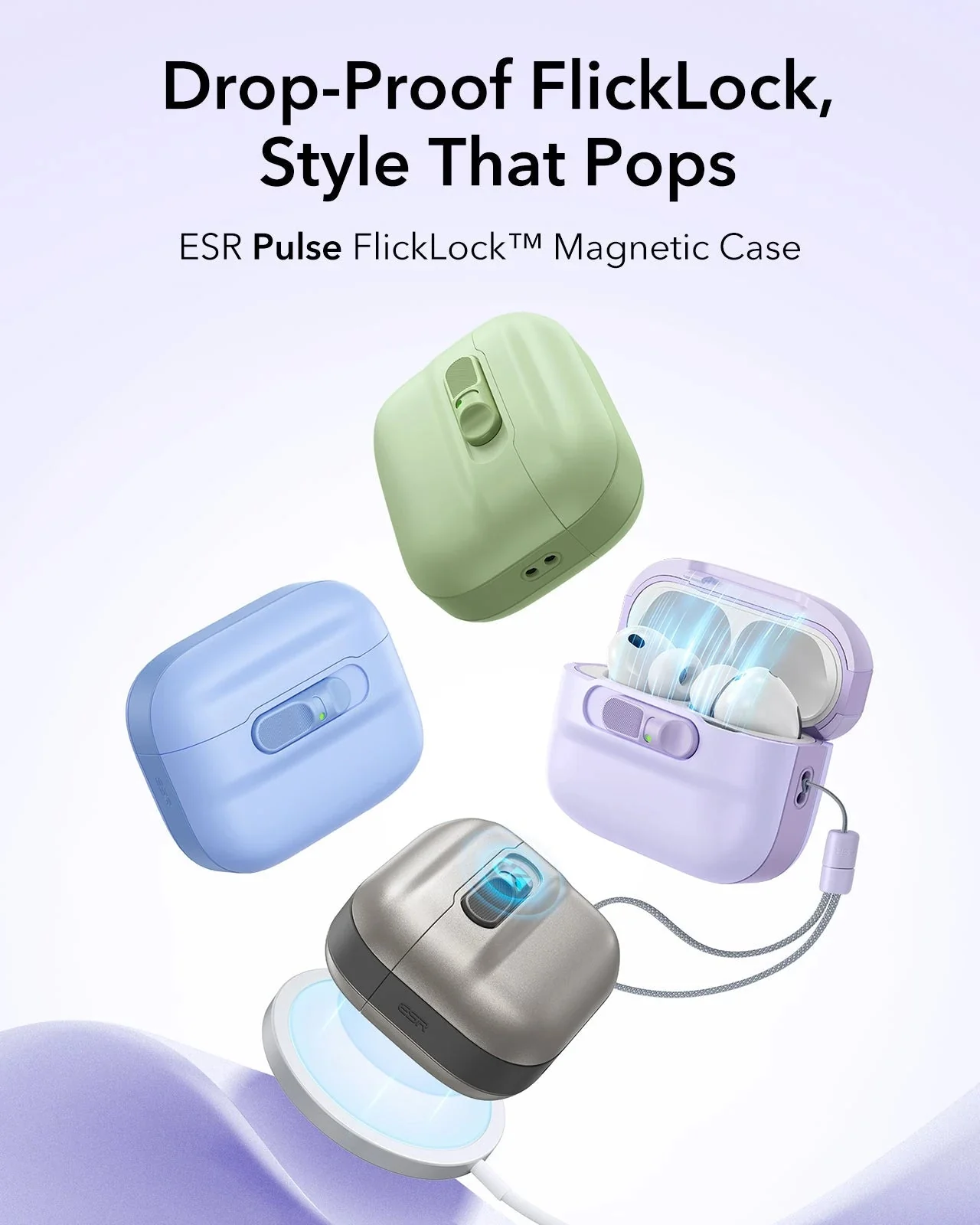 AirPods Pro 3 Pulse FlickLock Magnetic Case - Purple - Image 3