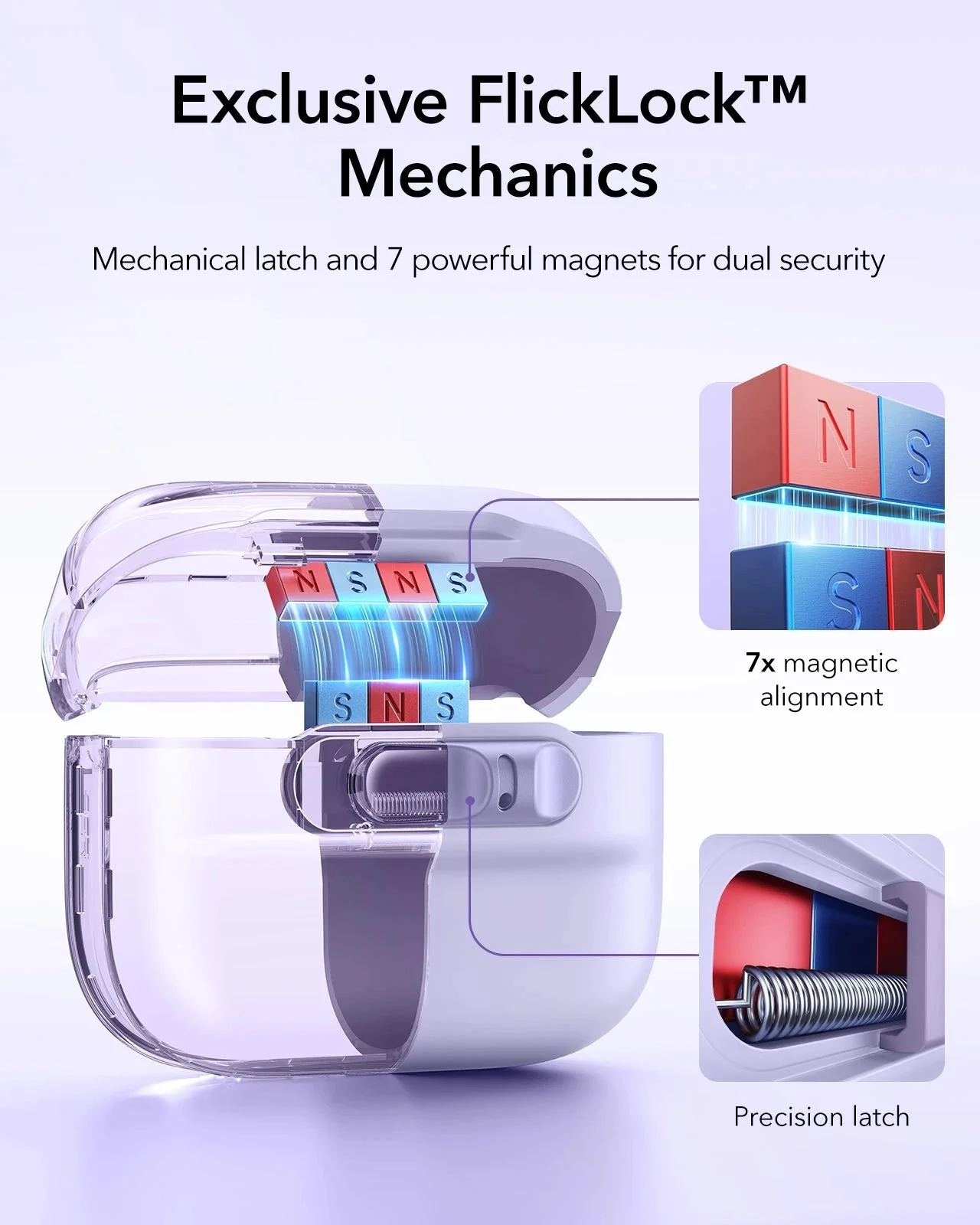 AirPods Pro 3 Pulse FlickLock Magnetic Case - Purple - Image 5