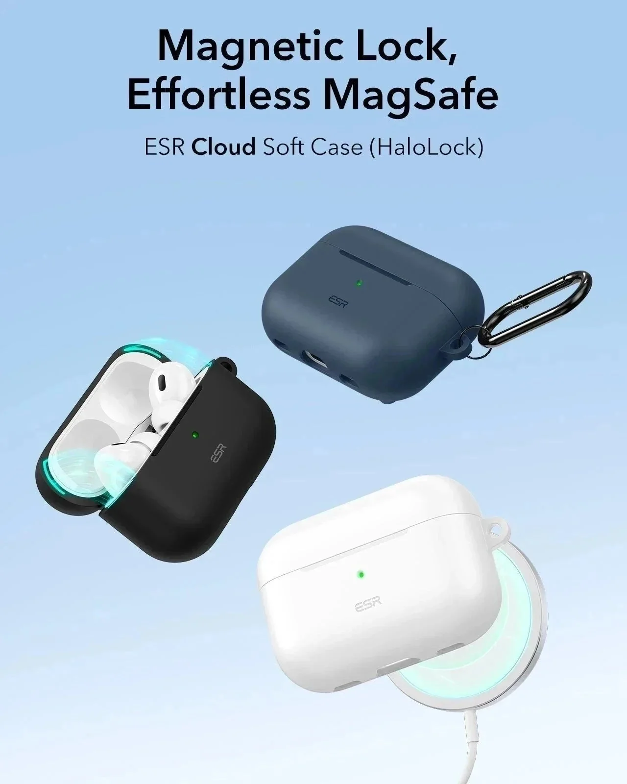 AirPods Pro (2023/2022/2019) Cloud Soft Case (HaloLock) - Navy Blue - Image 3