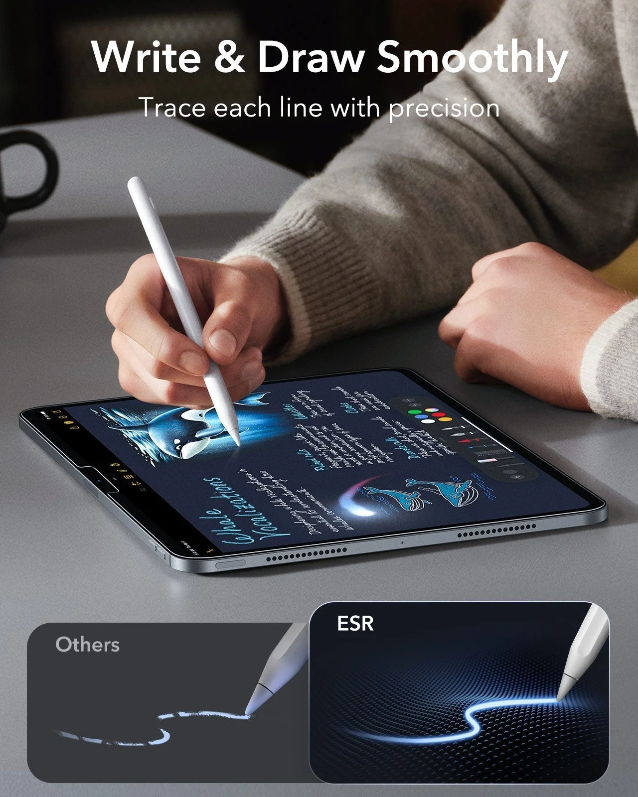 iPad Pro 13" (M4) 2024 UltraFit Armorite Paper-Feel Screen Protector ā 2 Pack - Image 3