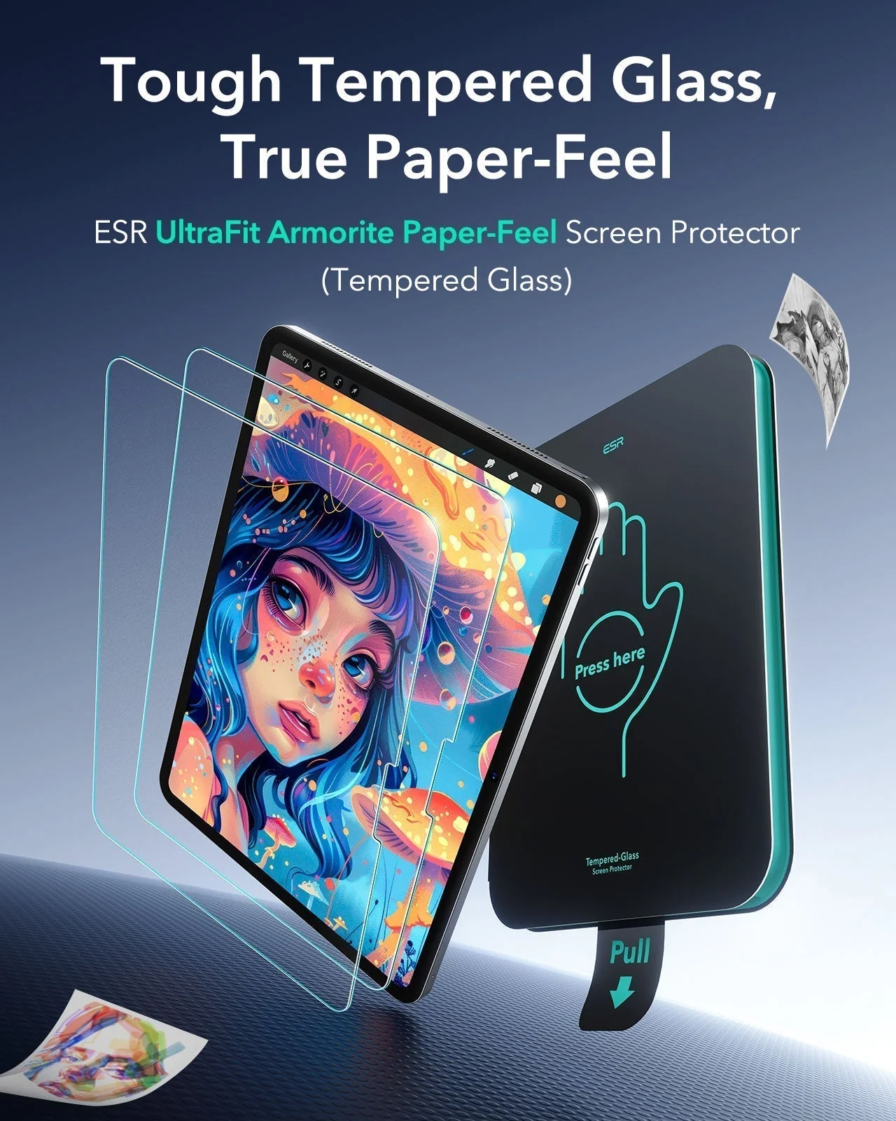 iPad Pro 13" (M5) 2025 UltraFit Armorite Paper-Feel Screen Protector ā 2 Pack - Image 2