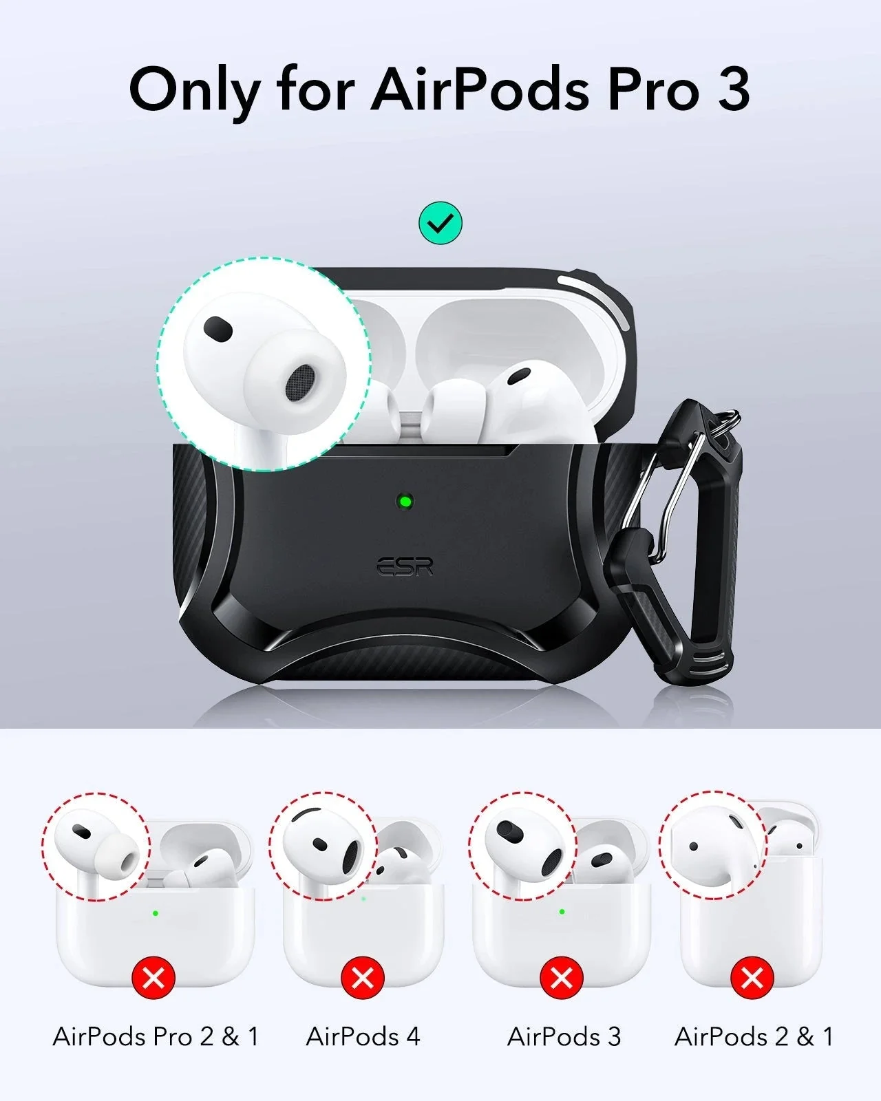 25W CryoBoost Foldable 3-in-1 Magnetic Charger & AirPods Pro 3 Cyber Tough Case Bundle – US Plug-Black - Image 10