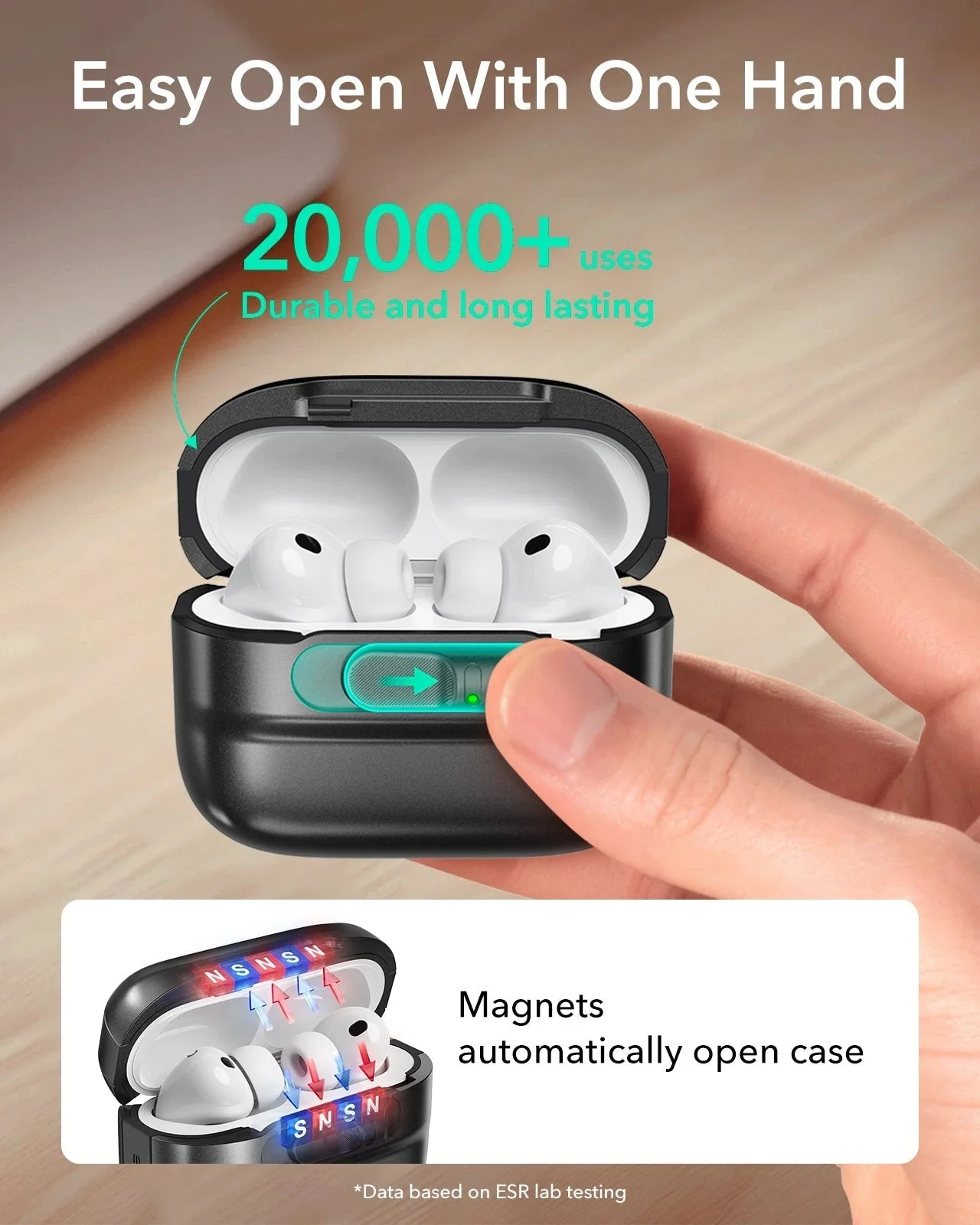 25W CryoBoost Foldable 3-in-1 Magnetic Charger and AirPods Pro 3 Pulse FlickLock Case Bundle – EU Plug-Black - Image 17