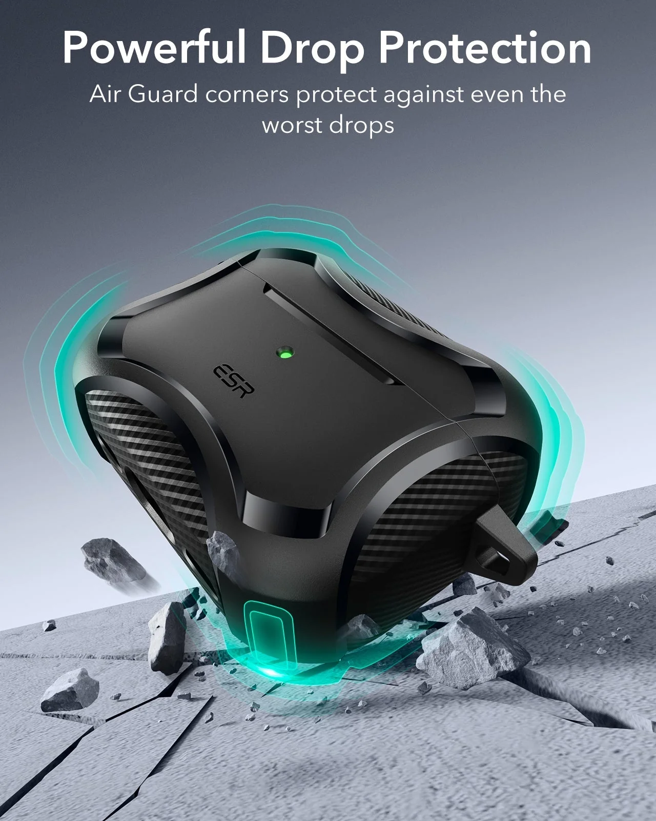 15W 3-in-1 Wireless Charging Station with CryoBoost (HaloLock) and AirPods Pro 3 Cyber Tough Case Bundle - Black - US Plug - Image 14