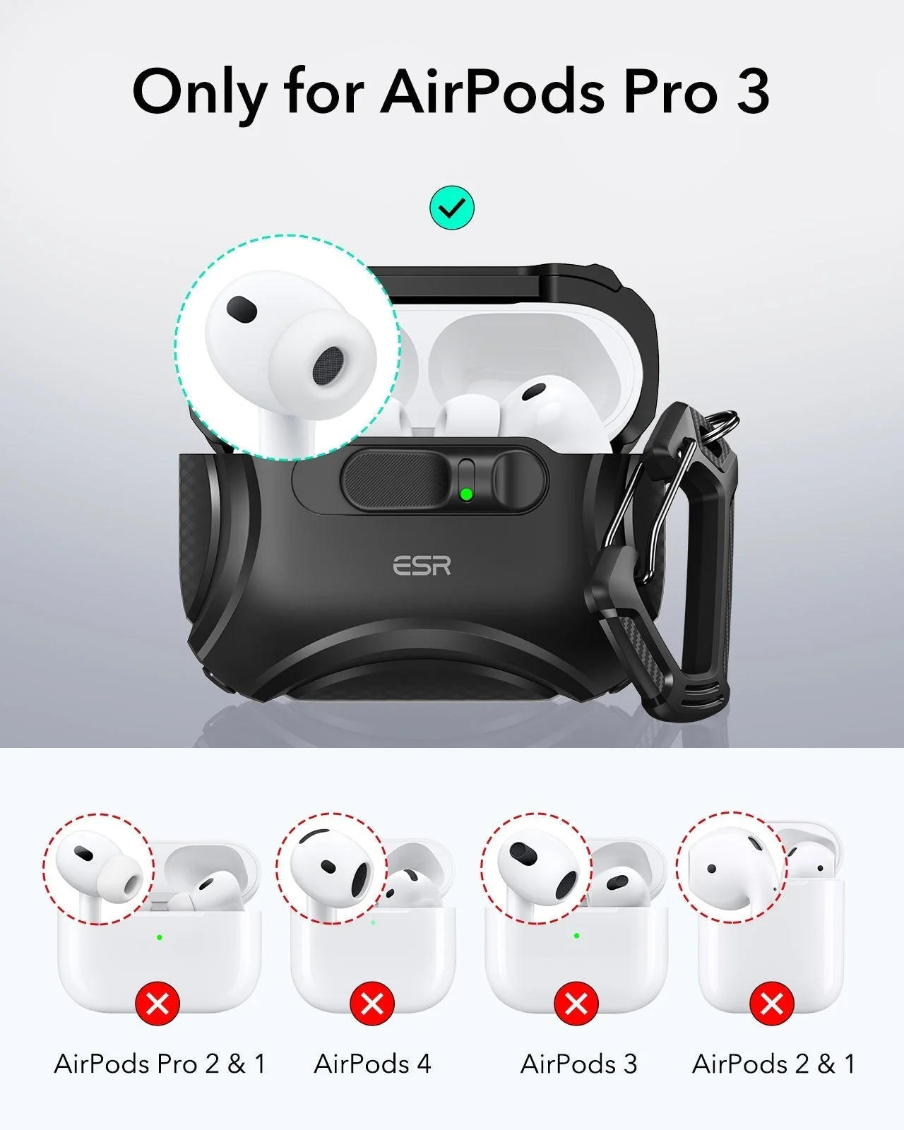 25W CryoBoost 3-in-1 Magnetic Charger (Qi2) and AirPods Pro 3 Cyber FlickLock Case Bundle - US Plug–Black - Image 11