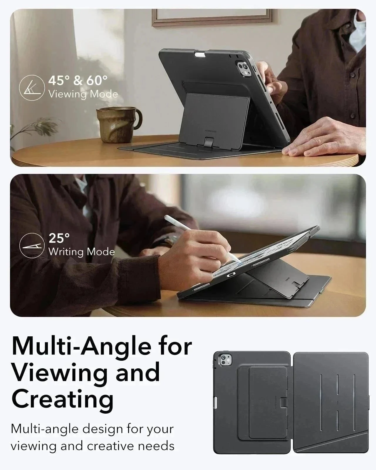iPad Pro 11" (2025) Flip Magnetic Case with Pencil Holder - Black - Image 7