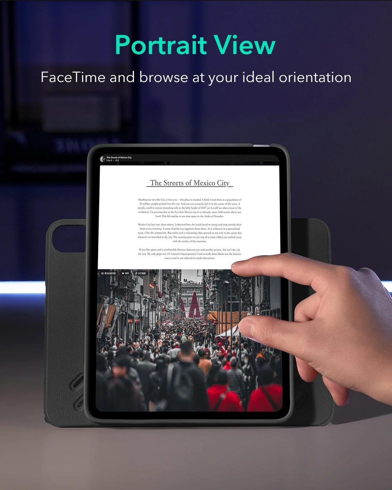 iPad 11" (A16) 2025 Bundle Shift Magnetic Case & ArmoriteĀ® Protection - Black - Image 5