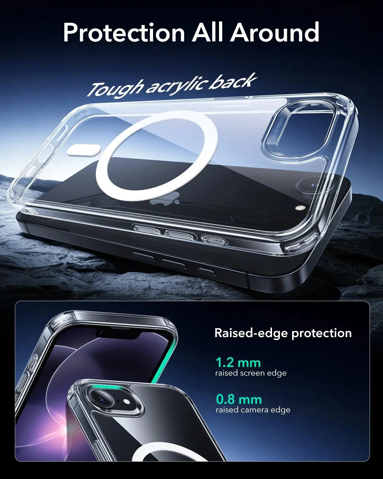 iPhone 17e Bundle Classic Hybrid Magnetic Case & ArmoriteĀ® Screen Protector - Clear - Image 4