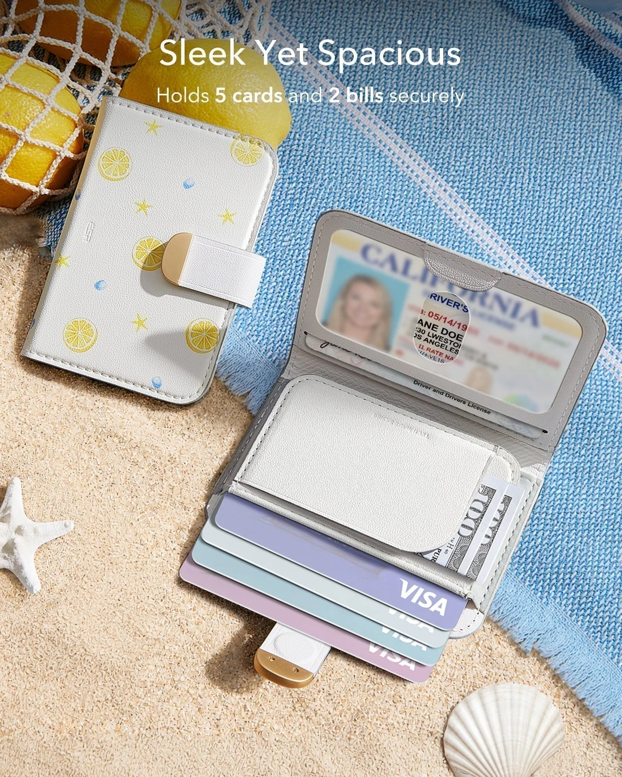 iPhone 17 Pro Classic Hybrid Magnetic Case (Camera Control, Stash Stand) & Aura Clutch Magnetic Wallet - Coastal Summer - Image 13