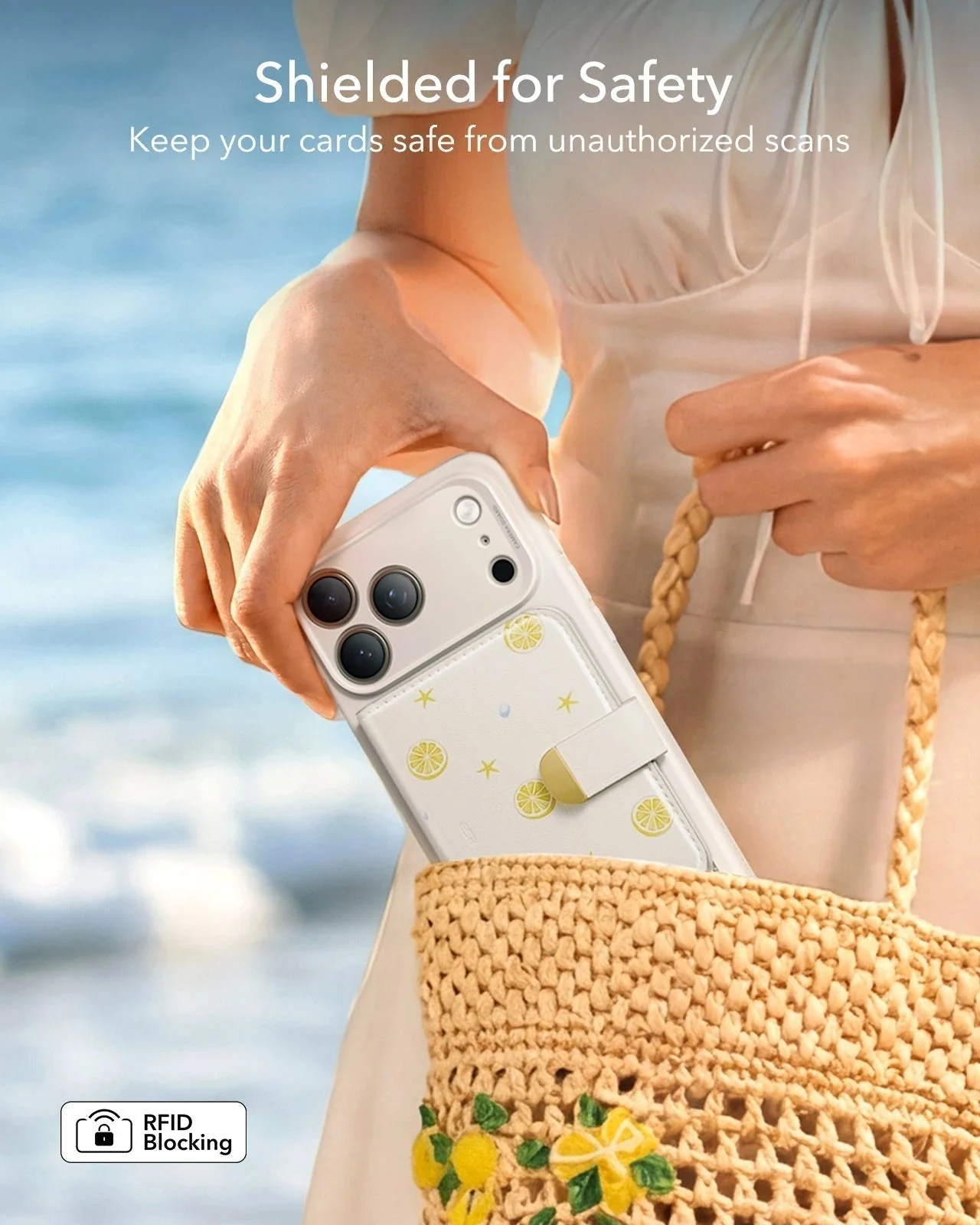 iPhone 17 Pro Classic Hybrid Magnetic Case (Camera Control, Stash Stand) & Aura Clutch Magnetic Wallet - Coastal Summer - Image 14