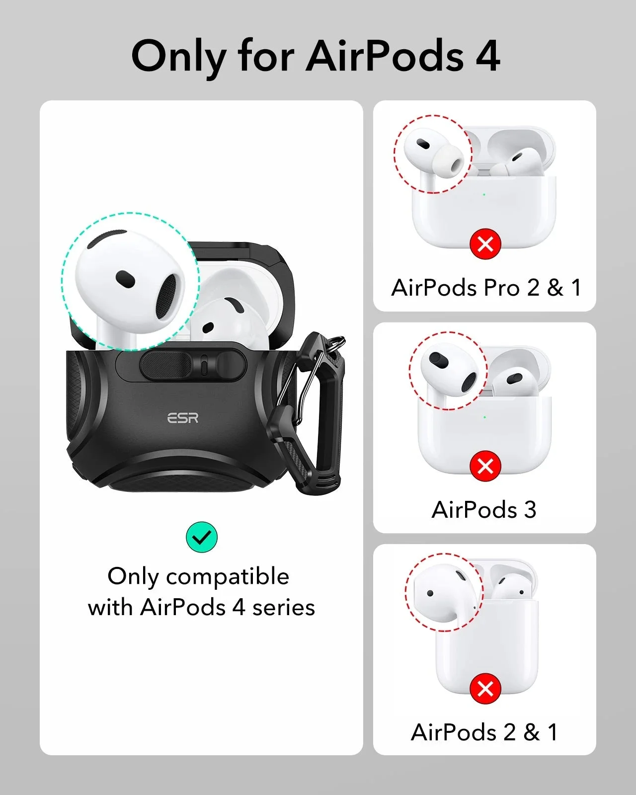 Cyber FlickLock Everyday-Carry Bundle for AirPods 4 - Dark Purple - Image 3