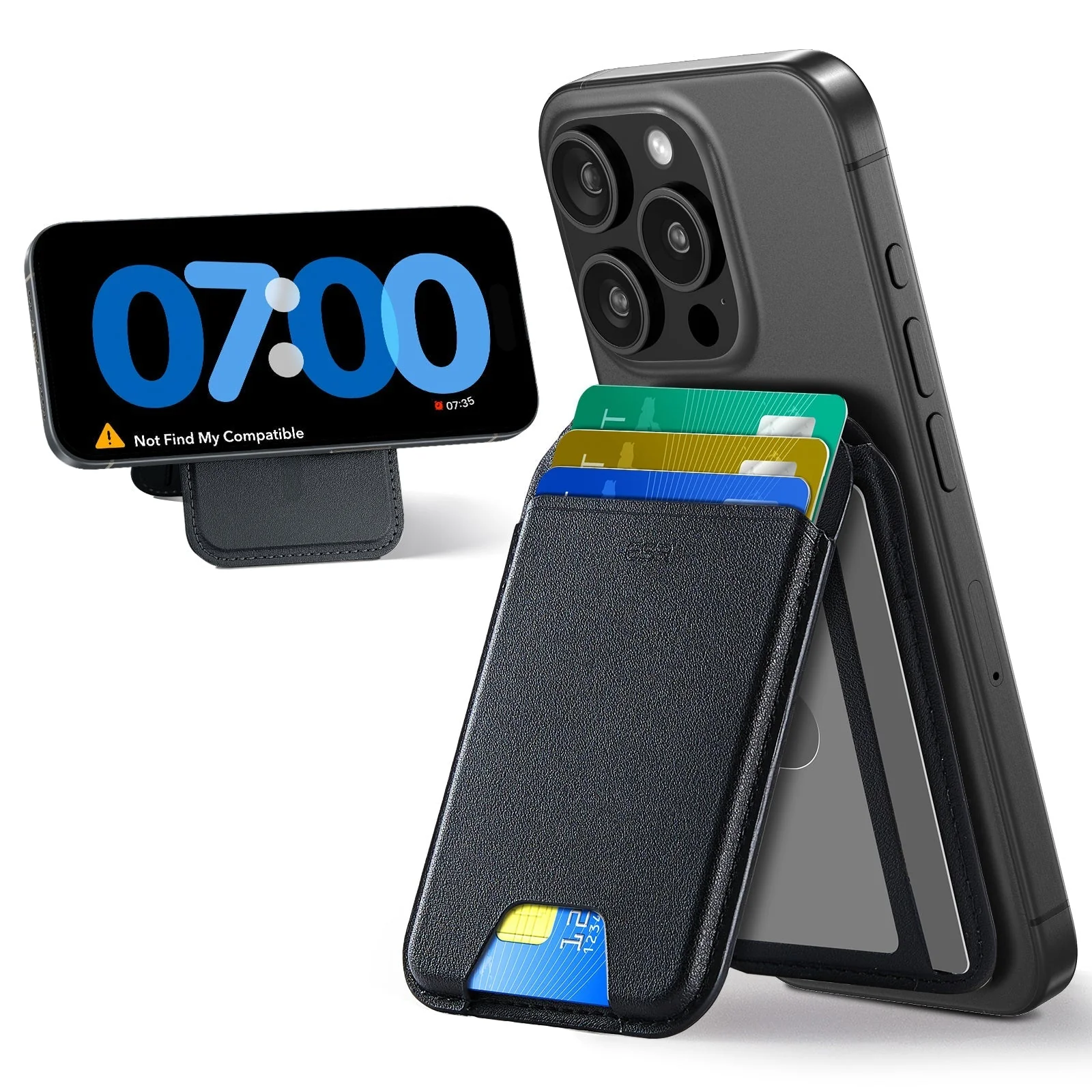 15W CryoBoost Car Charger and Geo Wallet Stand Bundle- US Plug–Black - Image 11
