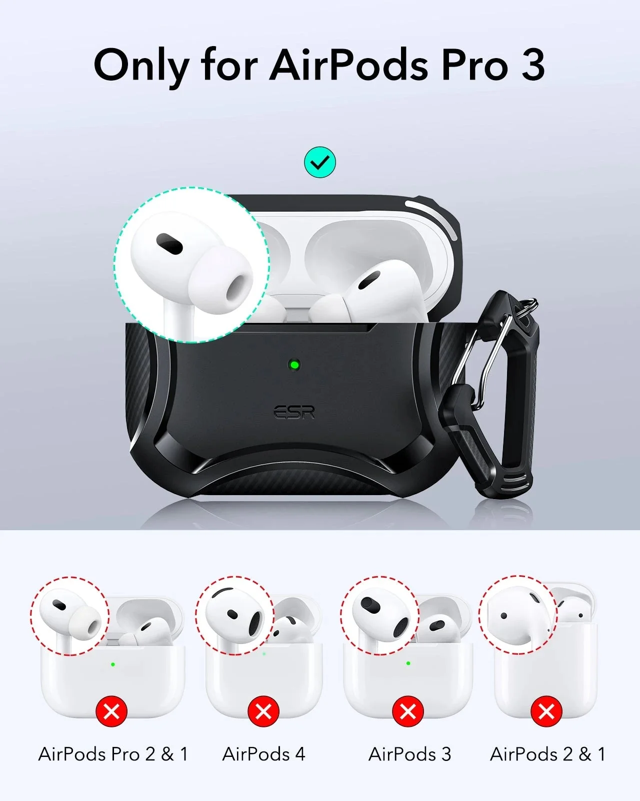 15W CryoBoost Car Charger and AirPods Pro 3 Cyber Tough Case Bundle-Black - Image 10
