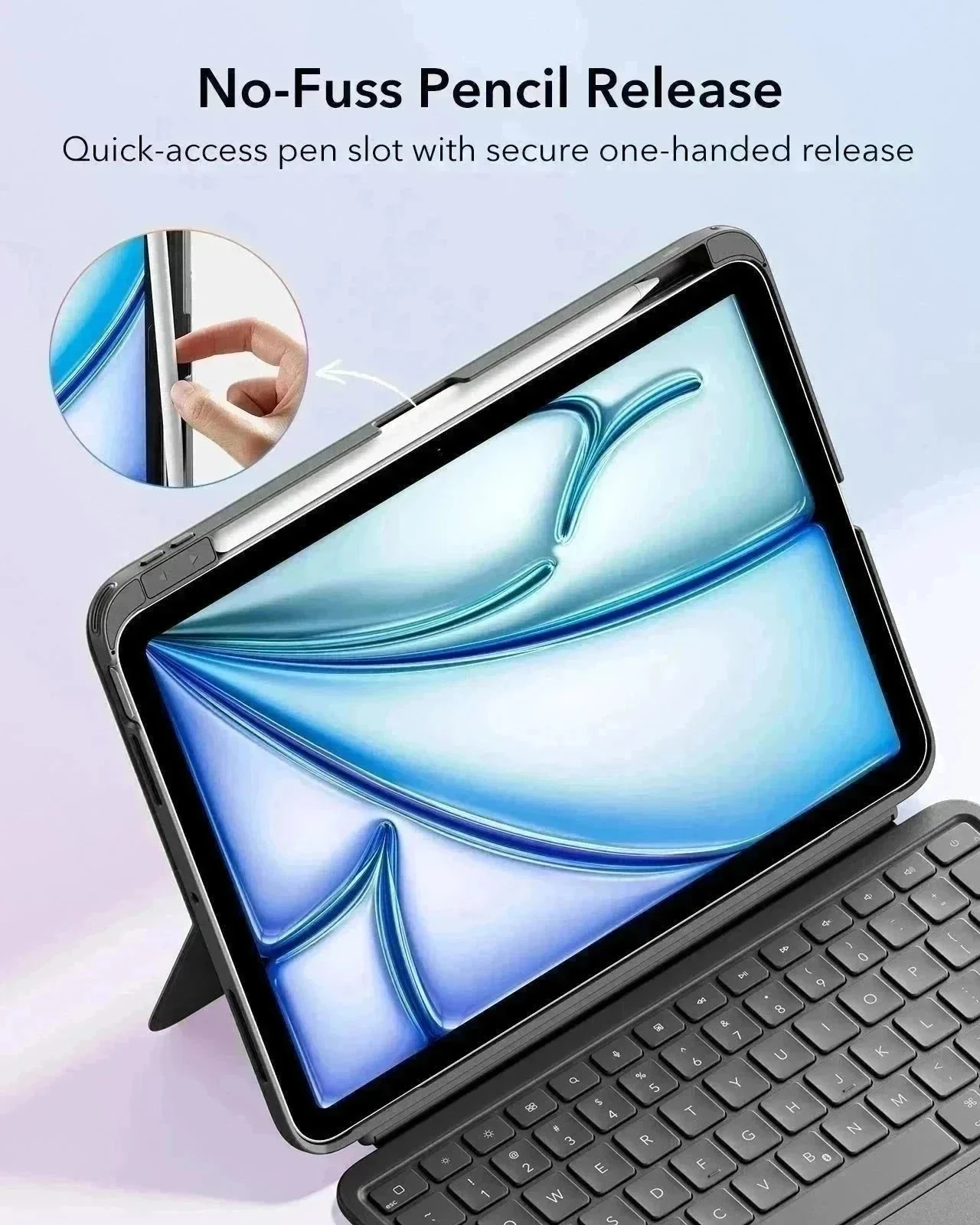 iPad Air 11" (2024) Flex Keyboard Case (Detachable)- UK Layout-Dark Gray - Image 10