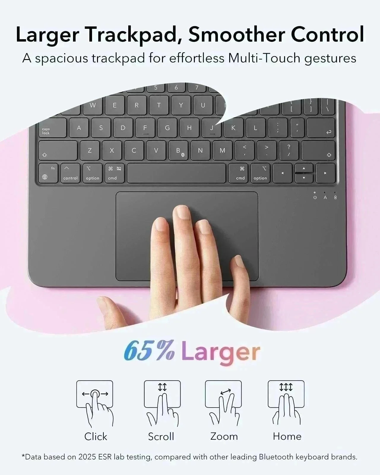 iPad Air 11" (2024) Flex Keyboard Case (Detachable)- UK Layout-Dark Gray - Image 4