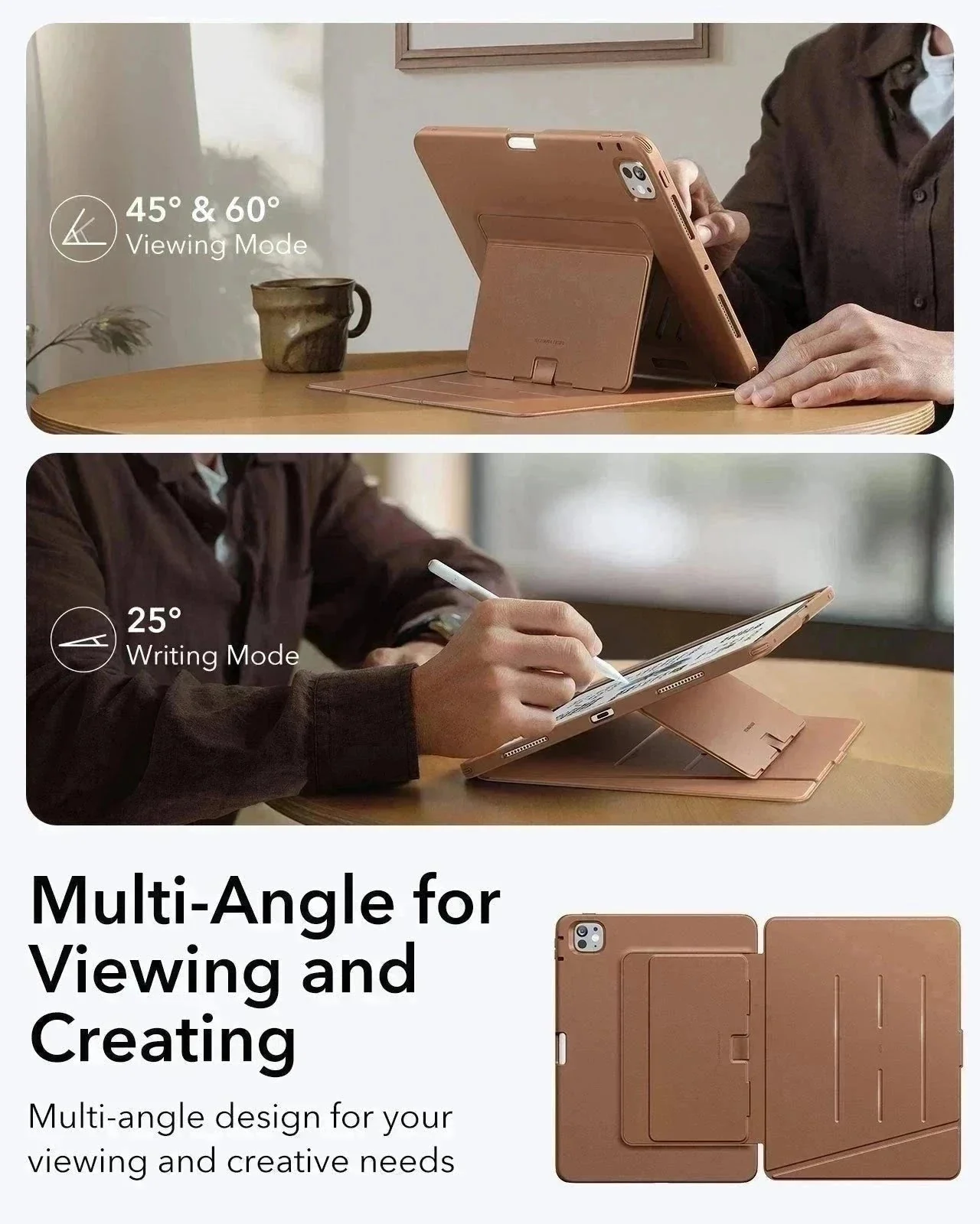 iPad Pro 11″ (2025) Flip Magnetic Case with Pencil Bundle - Brown - Image 6