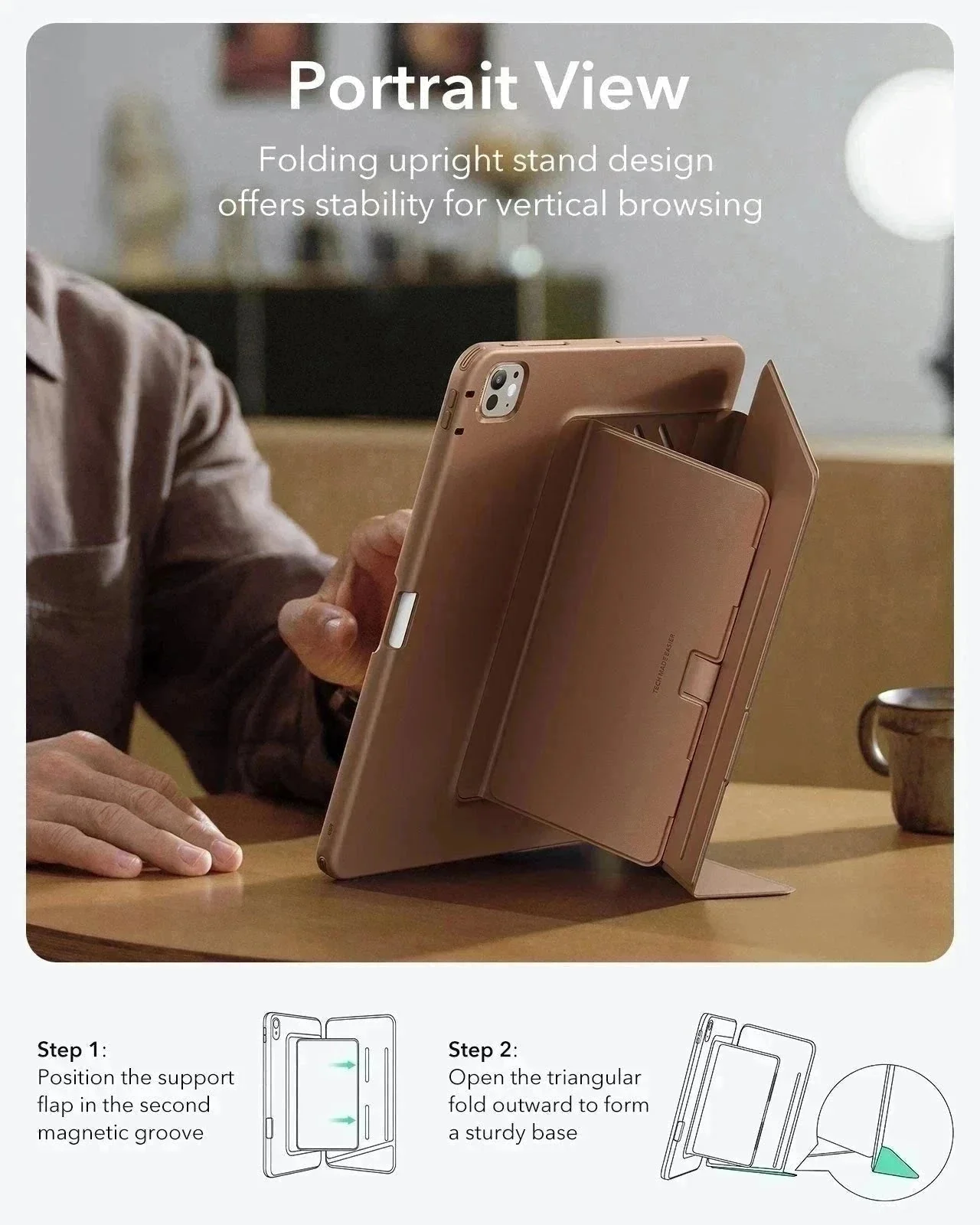 iPad Pro 11ʺ (2025) Flip Transformation Bundle - Brown - Image 3