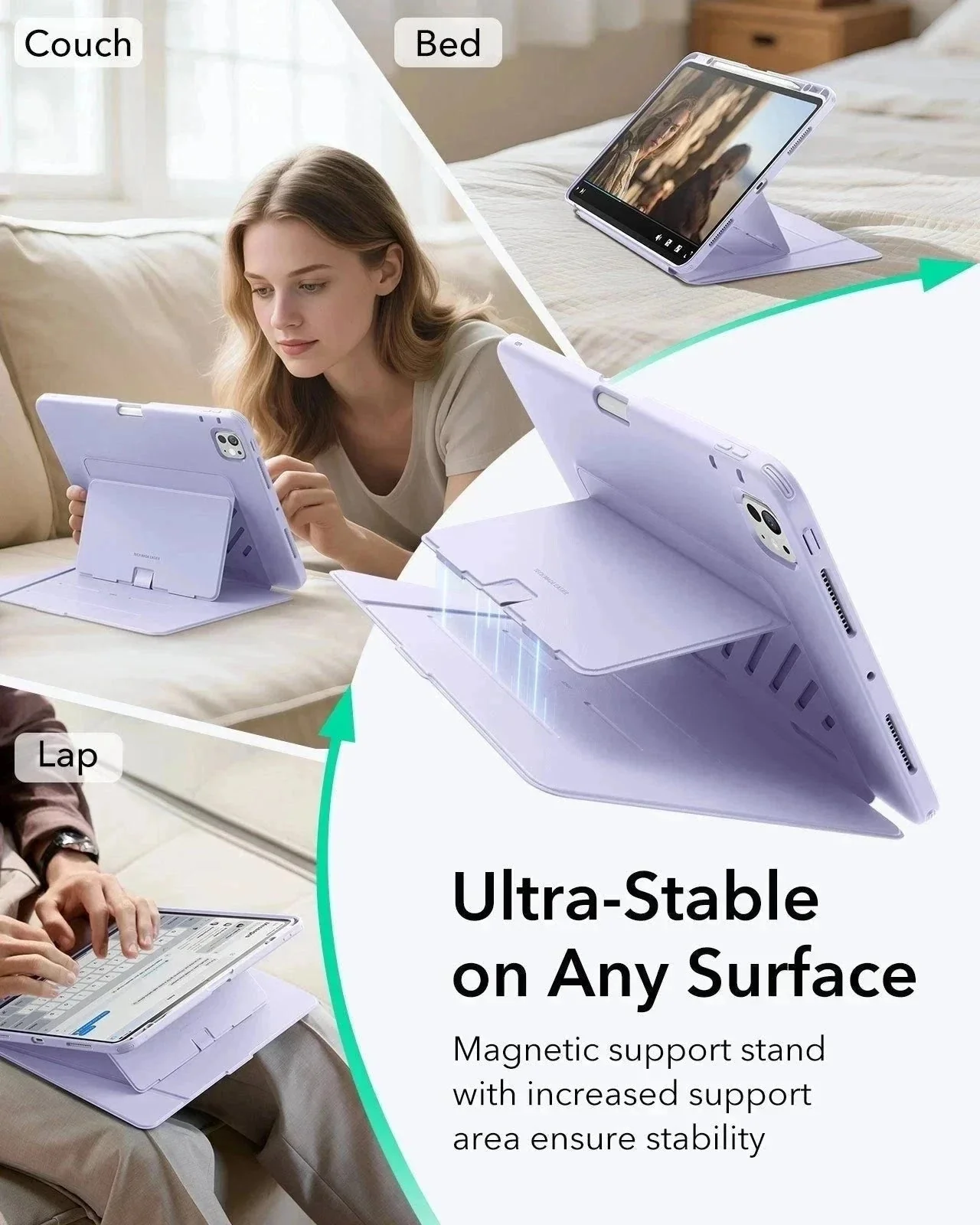 iPad Pro 13ʺ (2025) Flip Magnetic Protection Bundle - Purple - Image 3