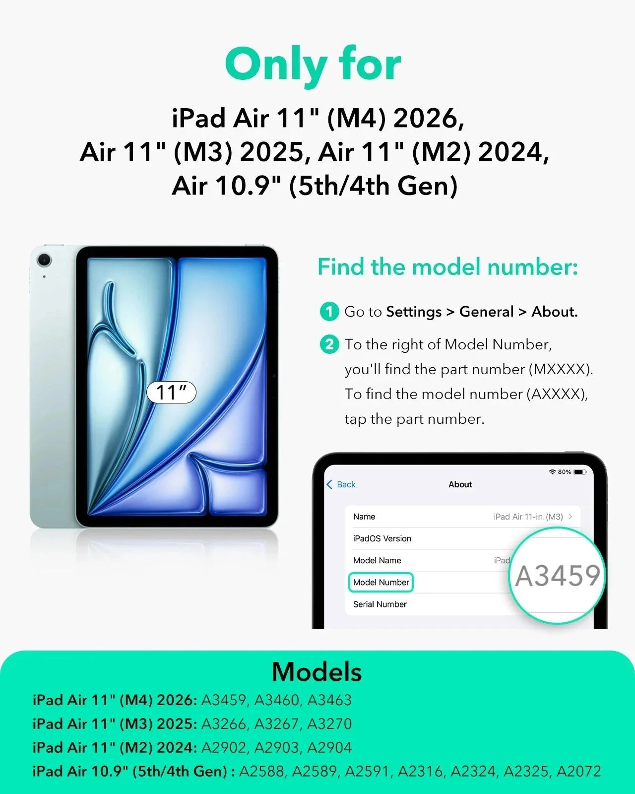 iPad Air 11" (M4) 2026 Bundle Flip Magnetic Case with Pencil Holder & Armorite® Paper-Feel Protection - Starlight - Image 3