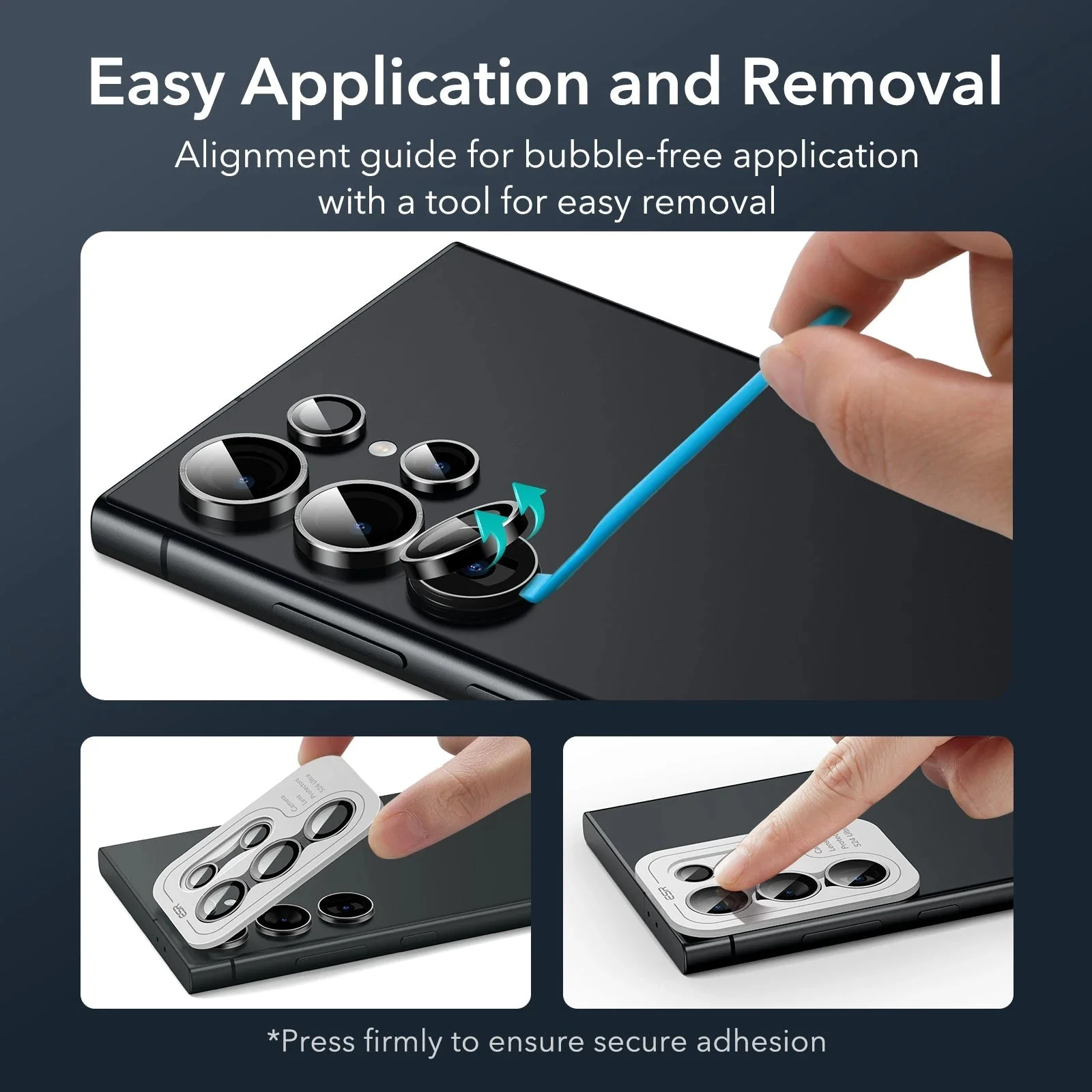 Galaxy S24 Ultra Armorite Camera Lens Protectors - Black - Image 6