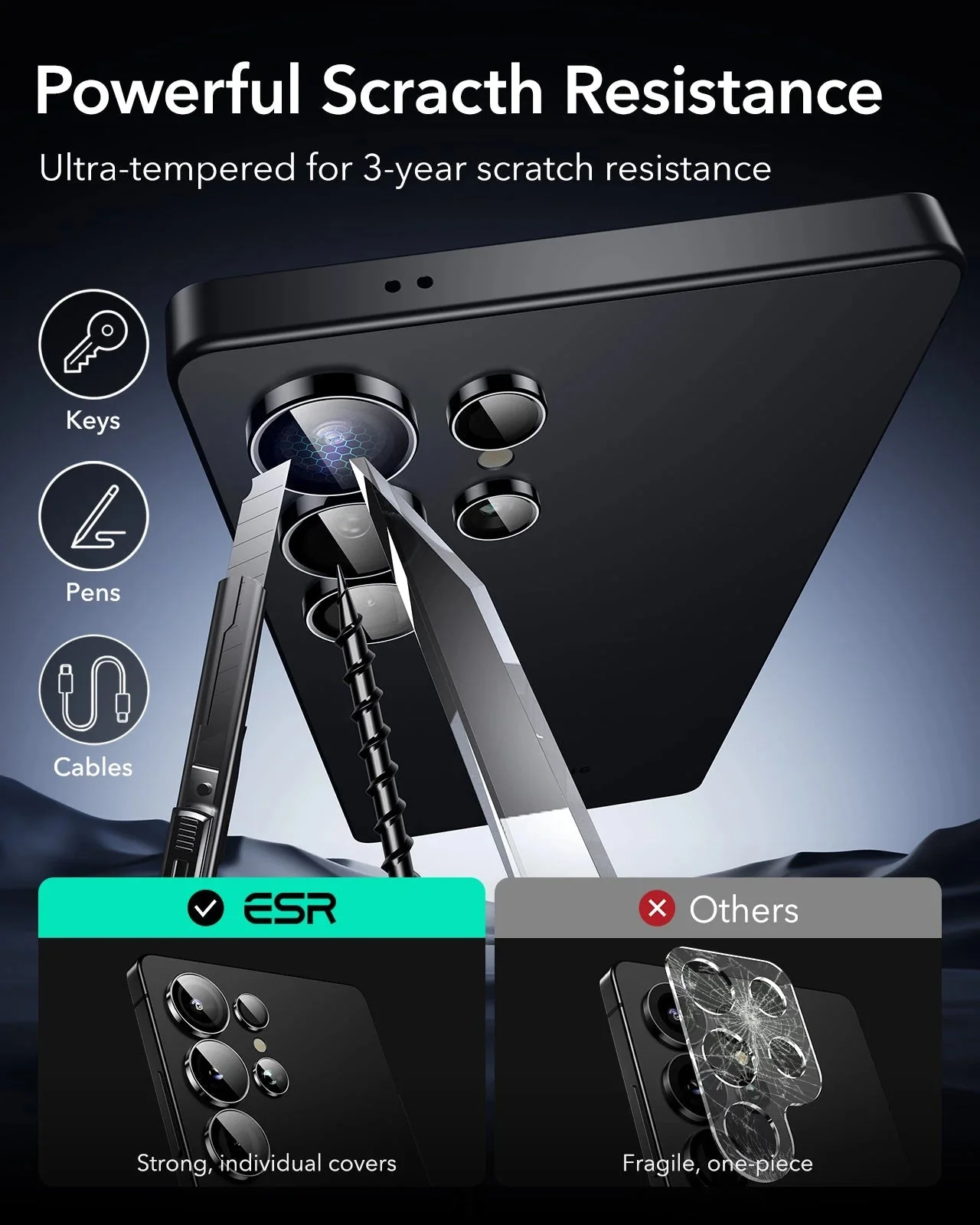 Galaxy S25 Ultra HaloLock Classic Hybrid Case Protection Bundle - Clear - Image 14