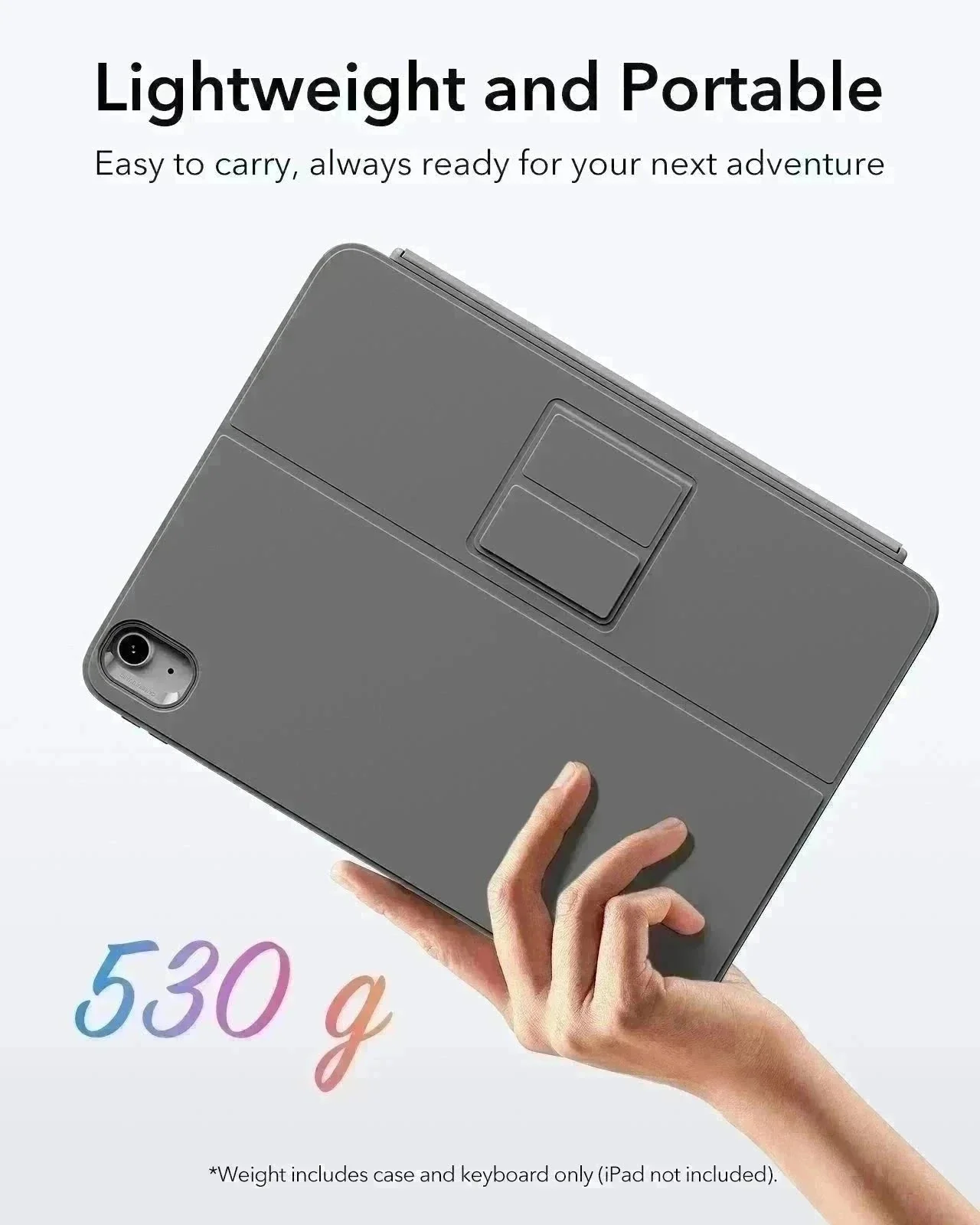 iPad 10th Gen Flex Keyboard Case (Detachable) With Geo Pencil Bundle  - UK Layout With Black Pencil - Image 6