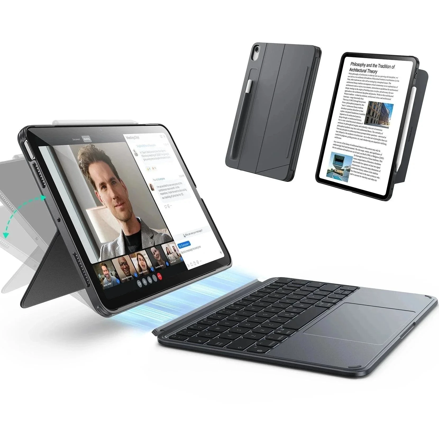 iPad Air 11" (M3) 2025 Shift Keyboard Case (Detachable) -UK Layout-Dark Gray