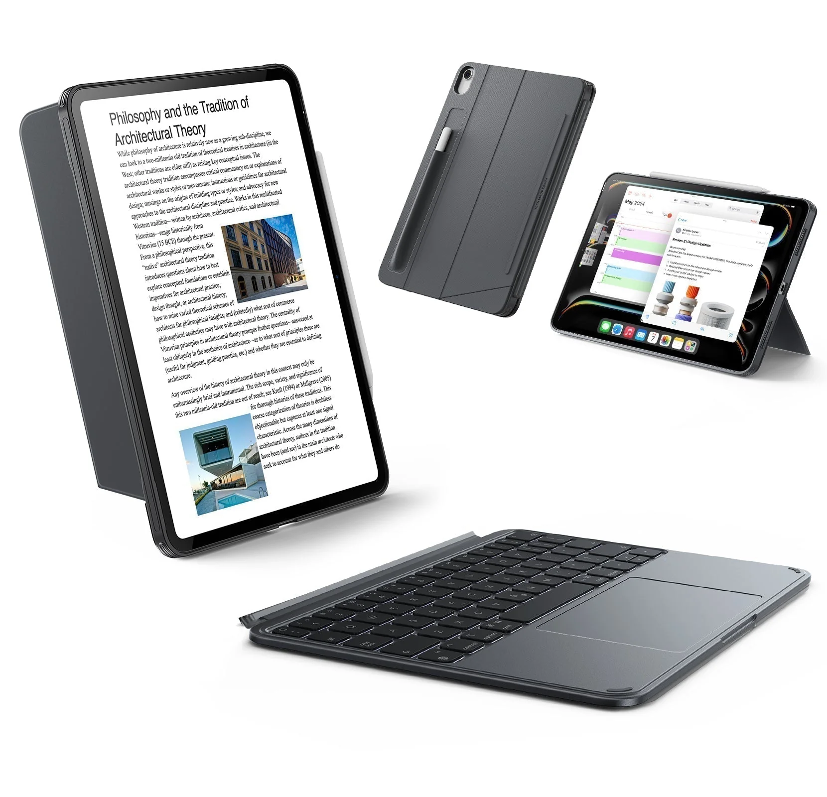 iPad Air 11" (M2) 2024 Shift Keyboard Case (Detachable) -UK Layout-Dark Gray - Image 2