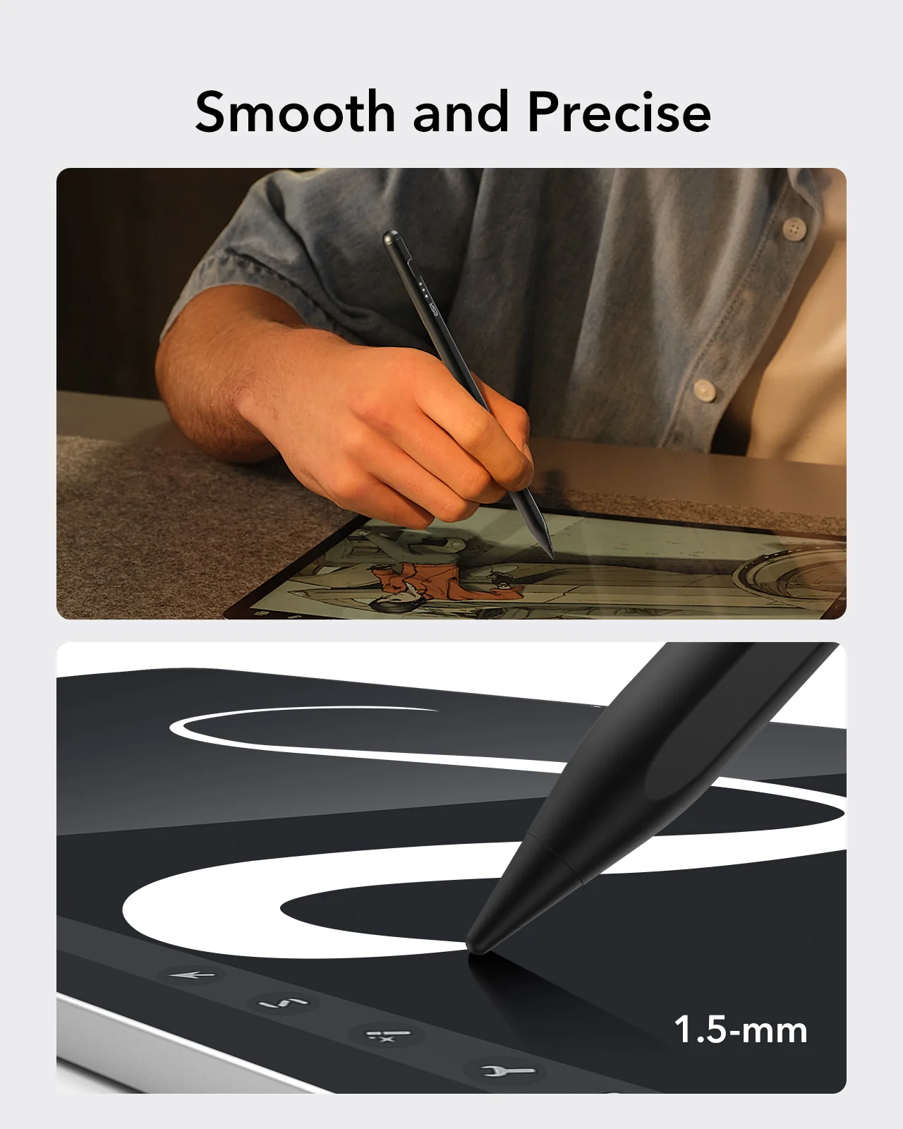 iPad 11" (A16) 2025 Shift Keyboard Case (Detachable) With Digital Pencil Bundle -UK Layout Dark Gray With Dark Silver Pencil - Image 18
