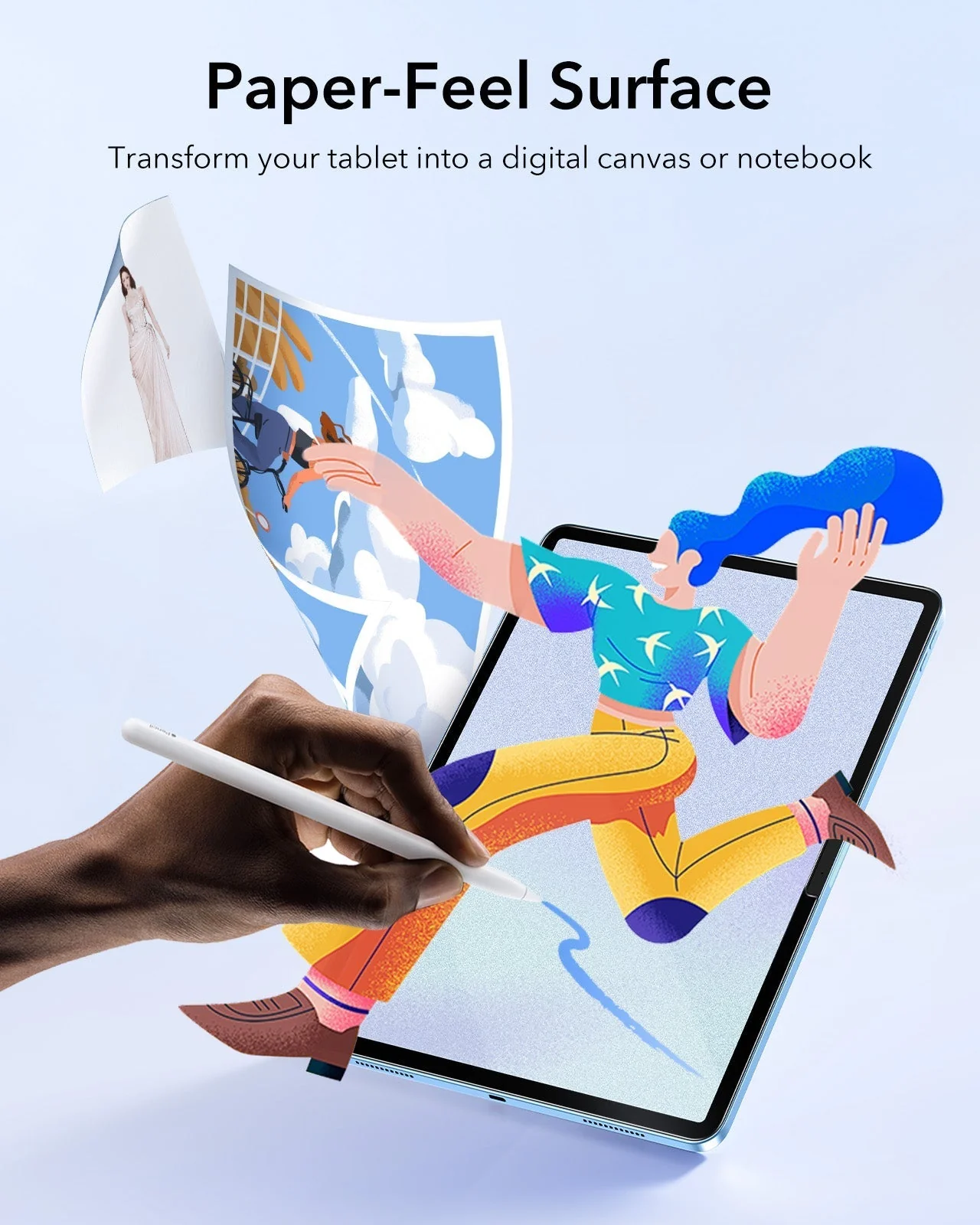 iPad 10th Generation Paper-Feel Tempered Glass Screen Protector - 2 Pack - Image 5