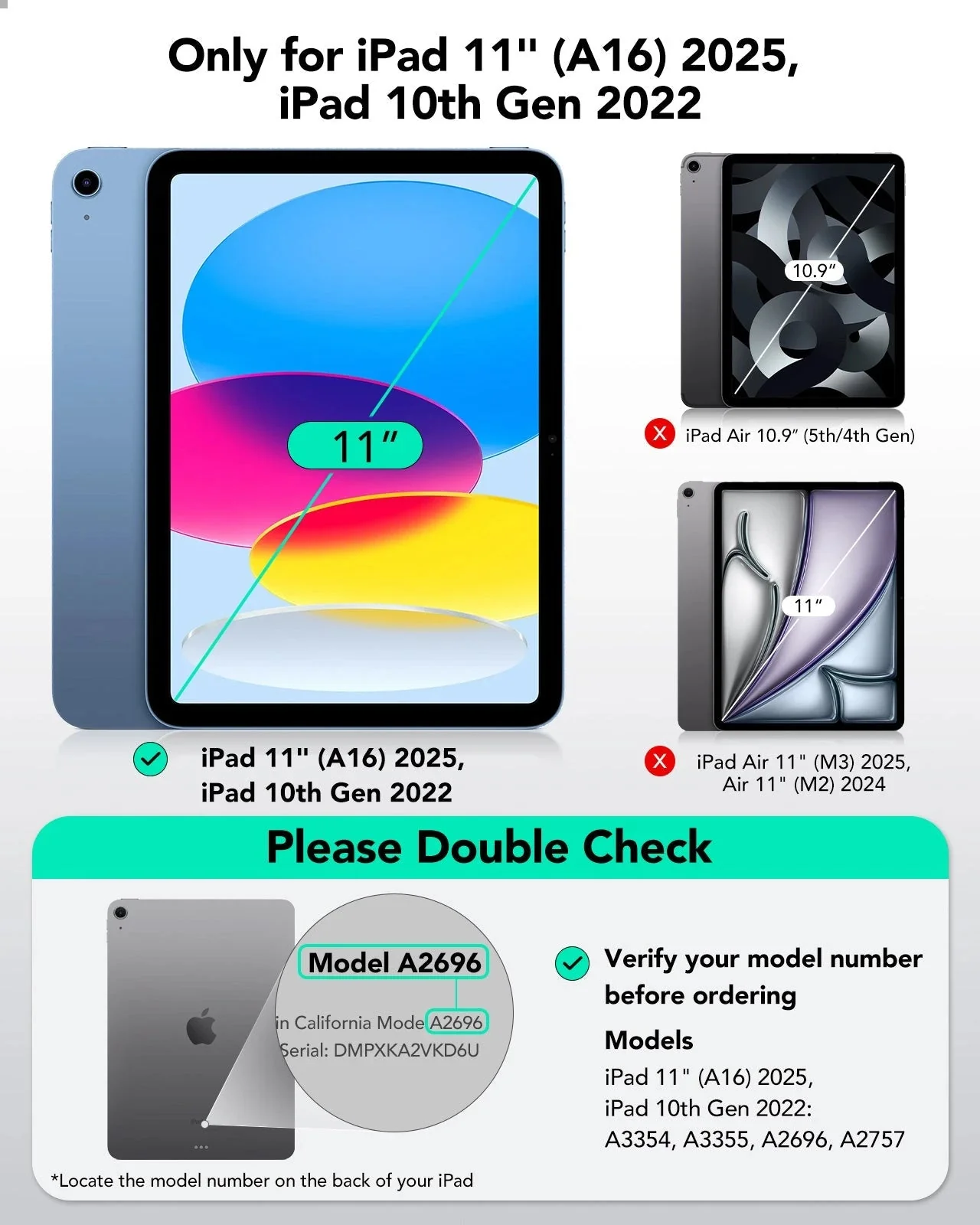 iPad 11" (A16) 2025 UltraFit ArmoriteĀ® Pro Screen Protector - 1 Pack - Image 2