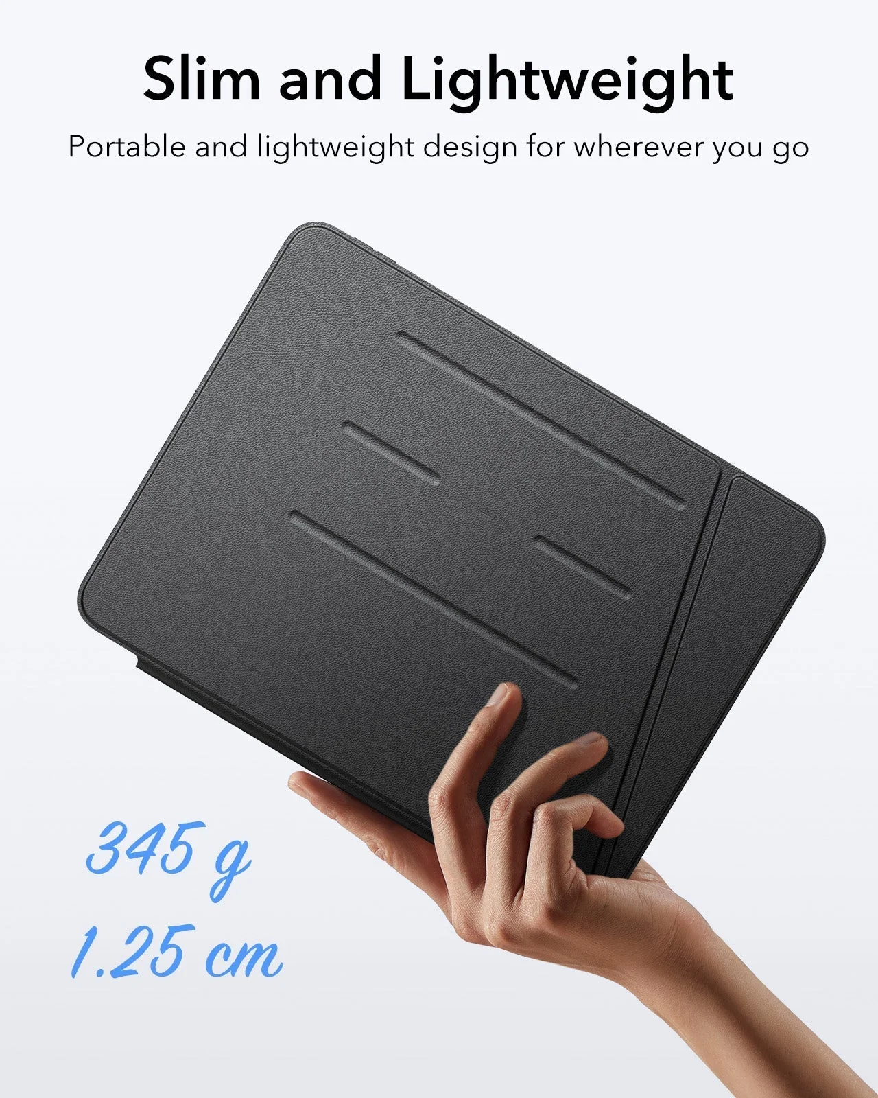 iPad Air 11" (2024), Air 10.9" (5th/4th Gen) Flip Magnetic Case with Pencil Holder - Navy Blue - Image 8