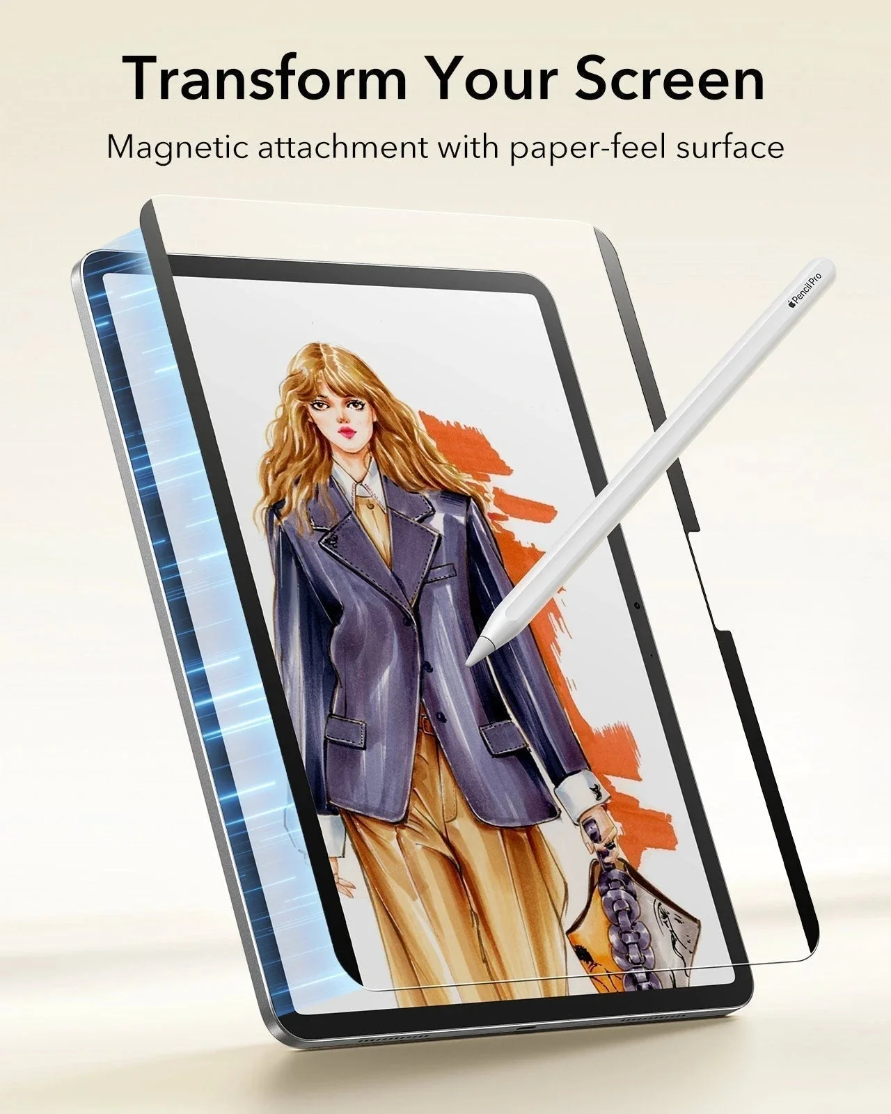 iPad Air 11" (2024) Paper-Feel Magnetic Screen Protector - 2 Pack - Image 3