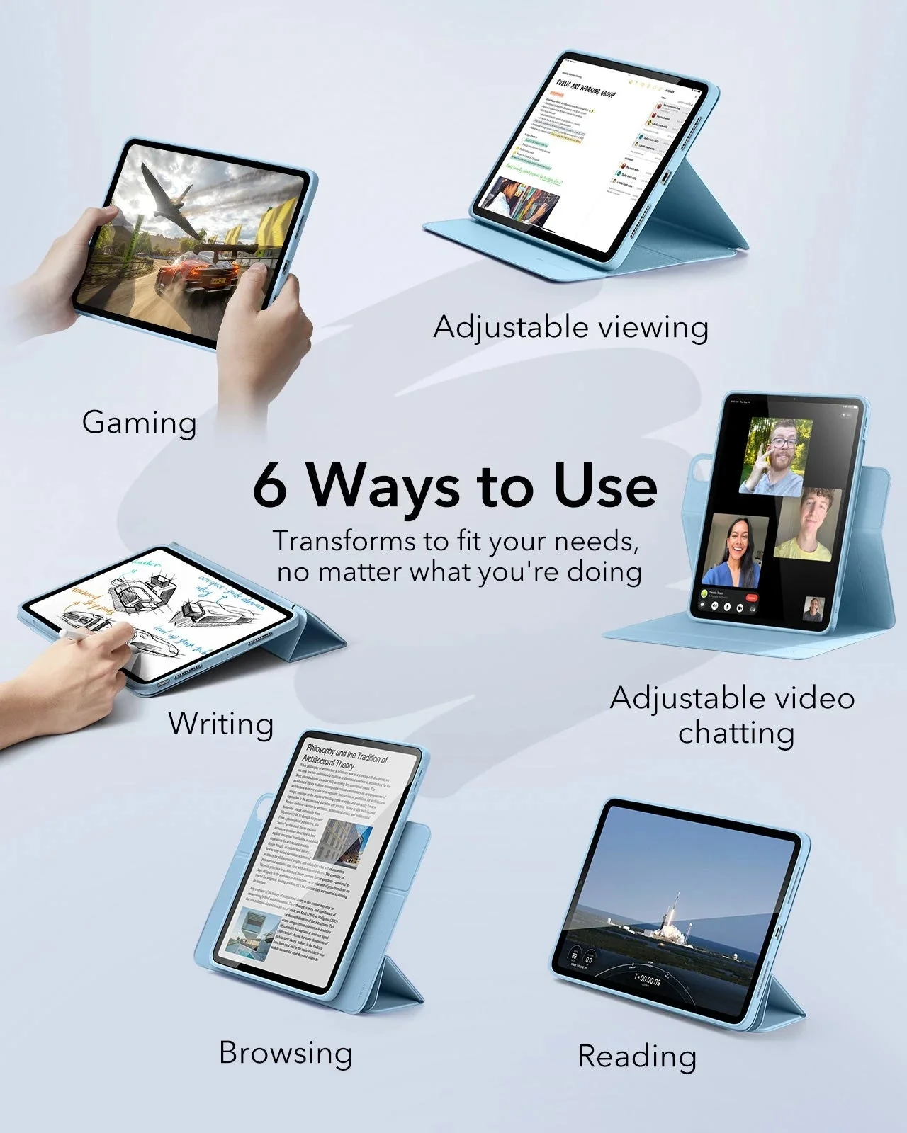 iPad Air 11ʺ (2024) Rebound Transformation Bundle - Sky Blue - Image 3