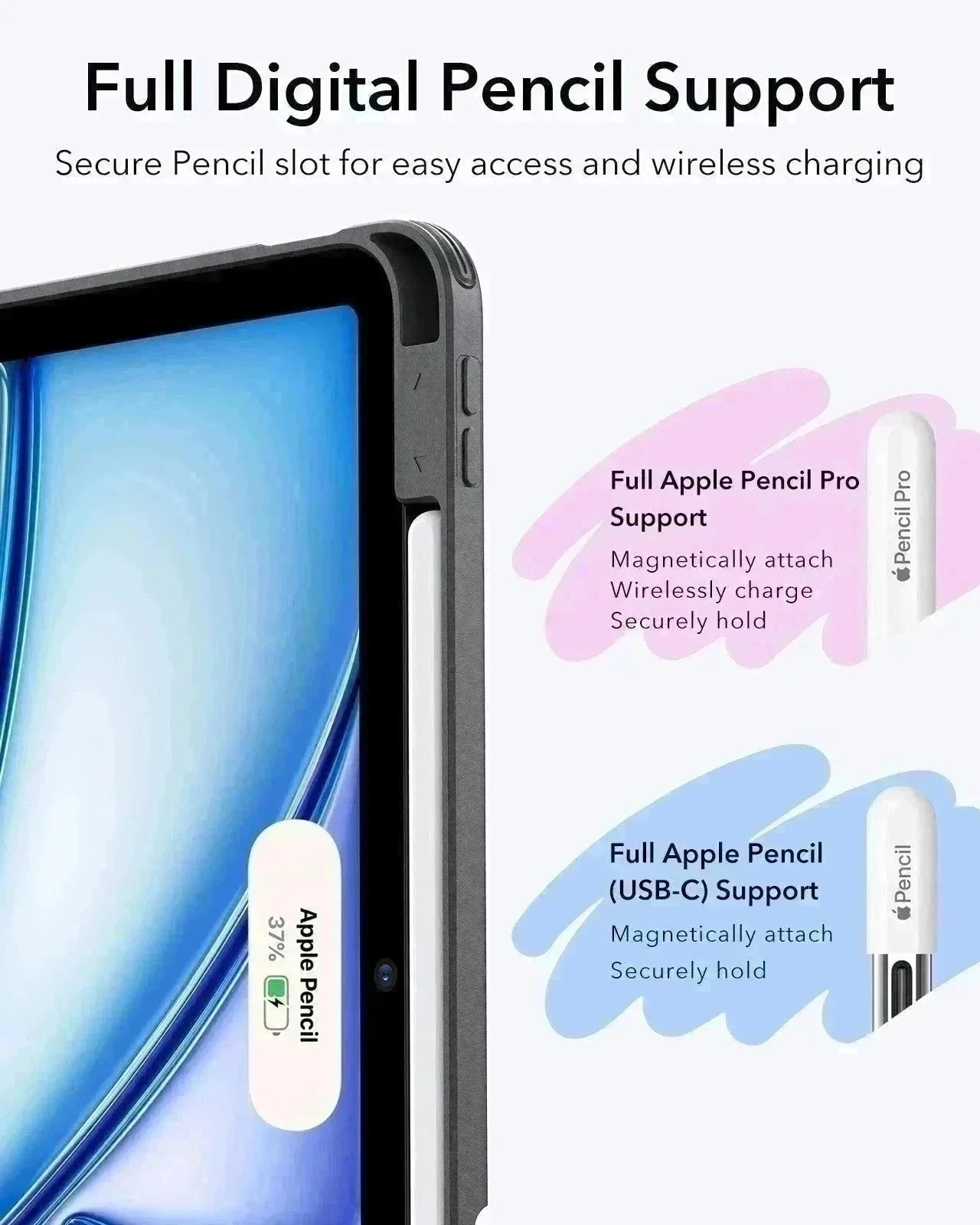 iPad Air 11" (2025) Flip Magnetic Case with Pencil Holder - Navy Blue - Image 9