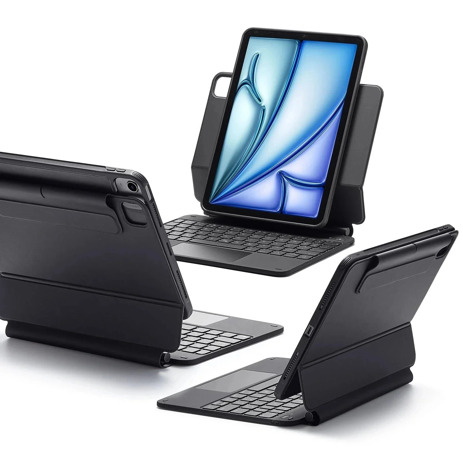 iPad Air 11” (2025) Rebound Magnetic Keyboard Case 360 - UK Layout-Black