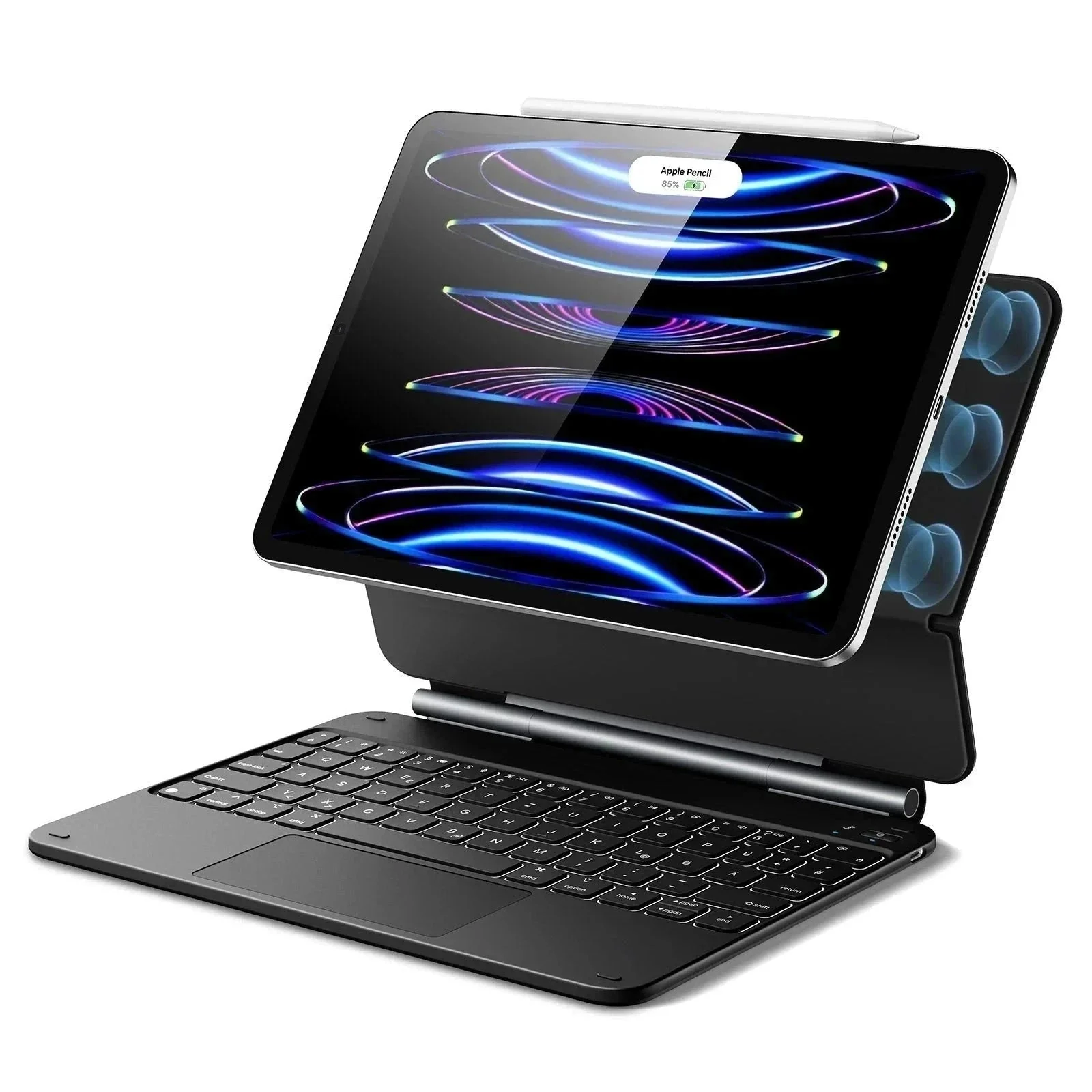 iPad Air 11” (2025) Rebound Magnetic Keyboard Case - UK Layout-Black