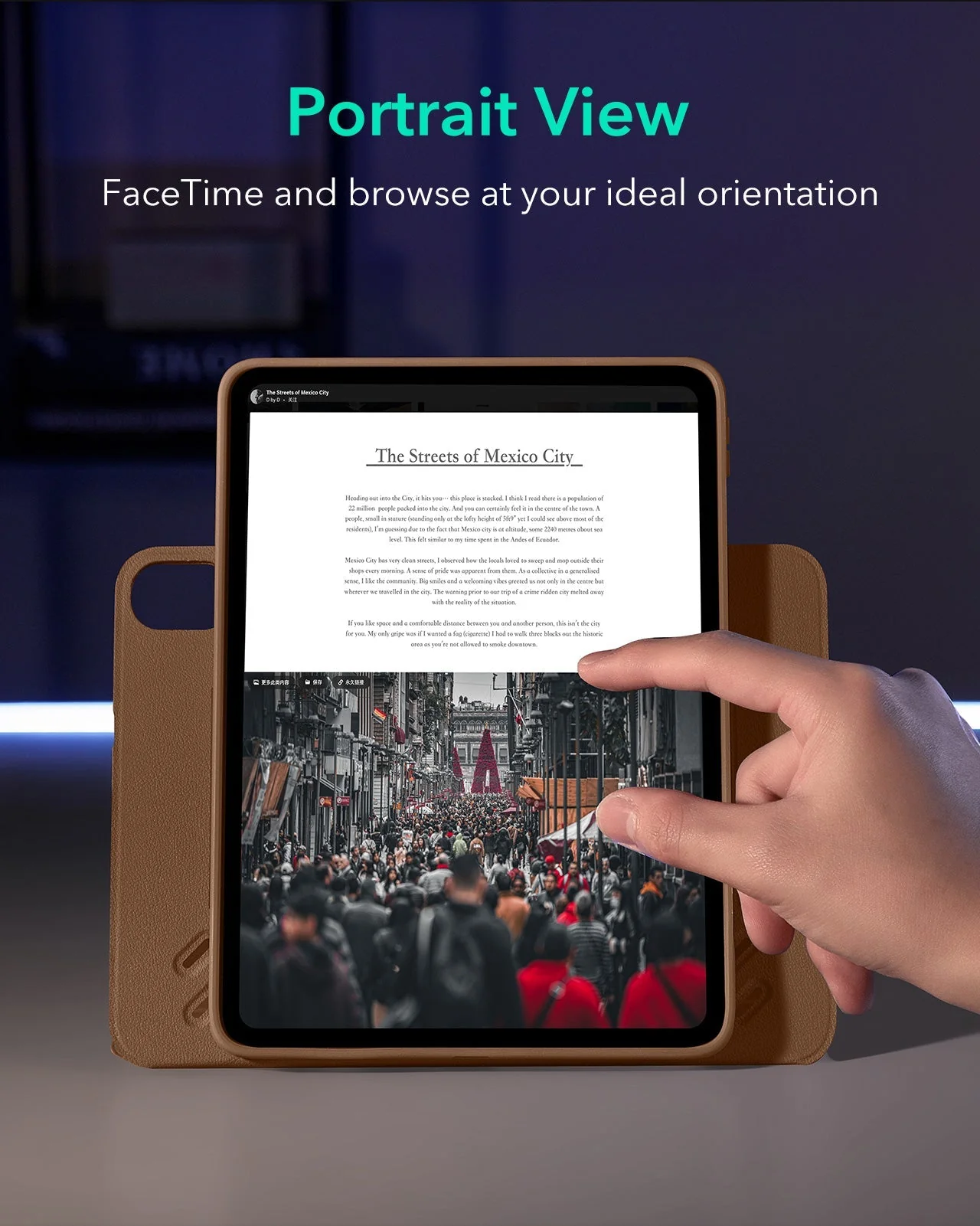 iPad Air 11" (2025) Shift Magnetic Case - Brown - Image 4