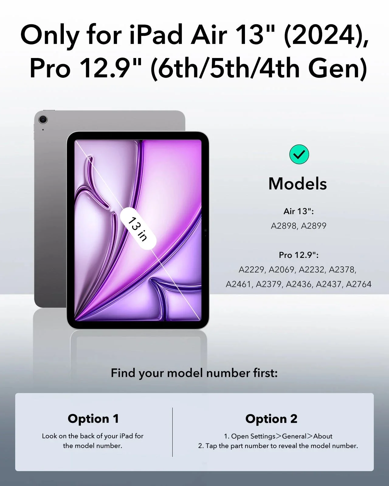 iPad Air 13" (2024) Rebound Magnetic Protection Bundle - Grey - Image 2