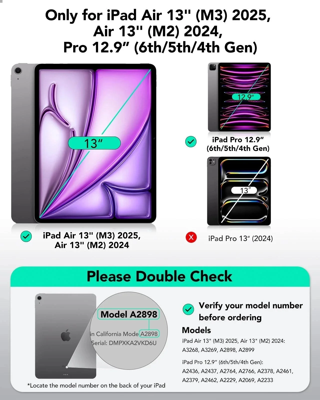 iPad Air 13" (2025) Rebound Magnetic Case - Light Blue - Image 2