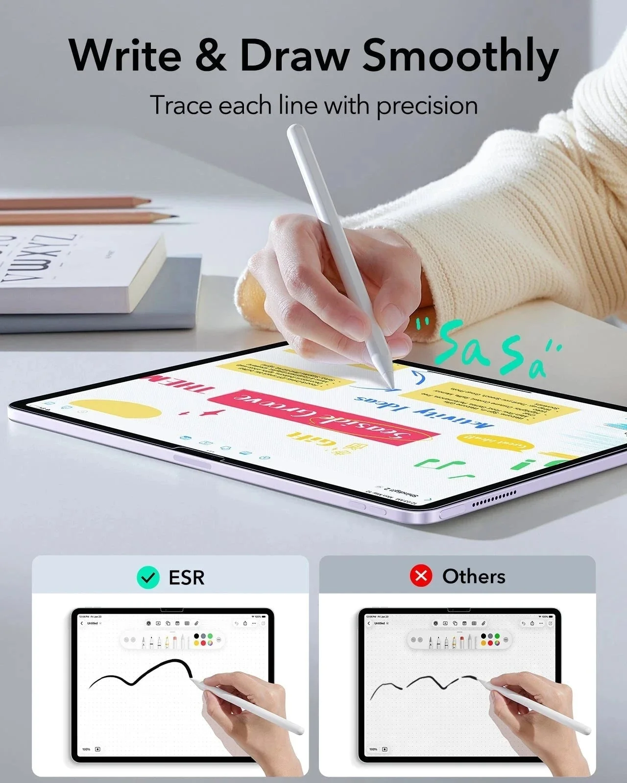 iPad Air 13" (2024) UltraFit Classic Paper-Feel Screen Protector – 2 Pack - Image 4