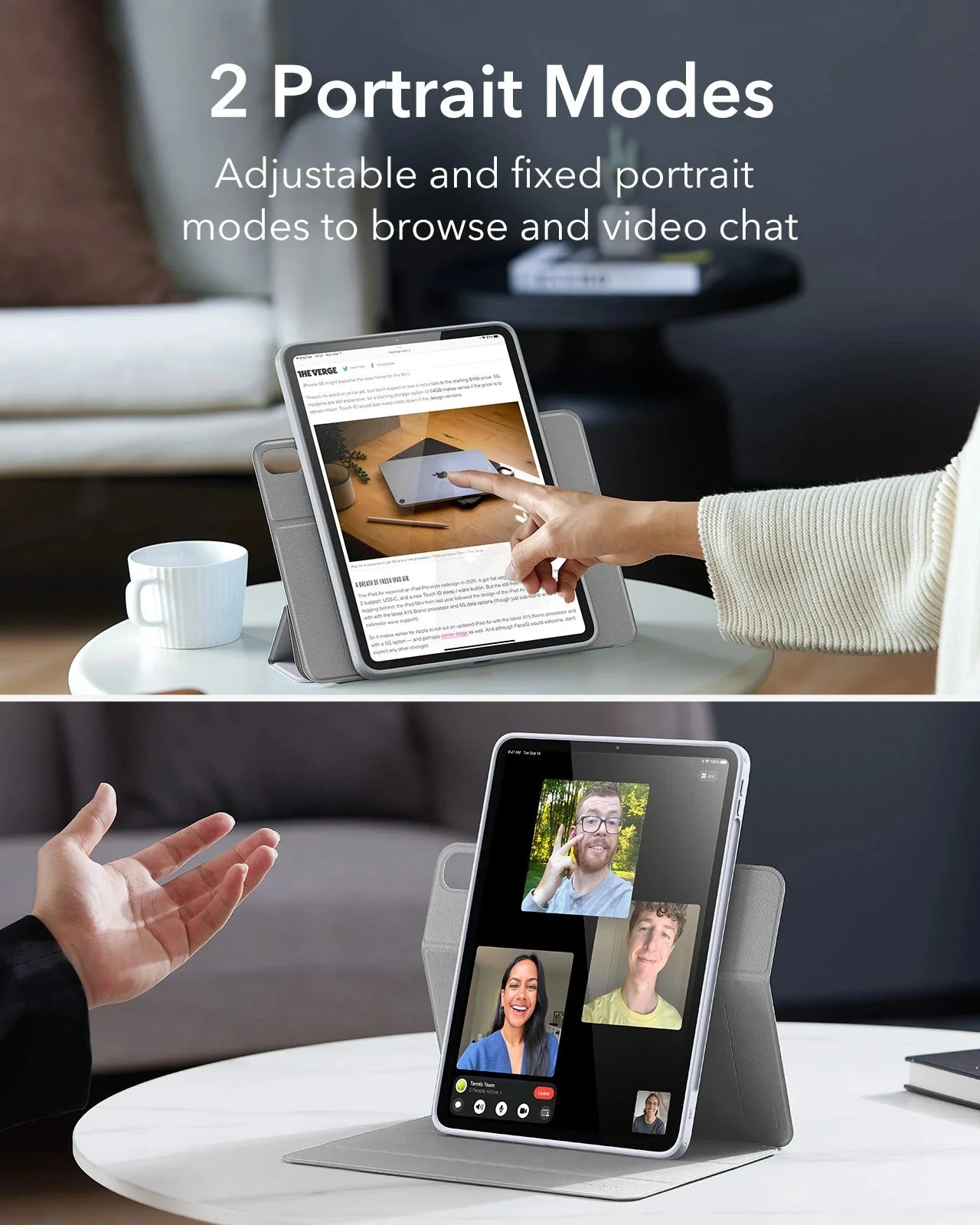 iPad Air 11ʺ (2024), Air 10.9ʺ (5th/4th Gen) Rebound Hybrid Case 360 - Grey - Image 6