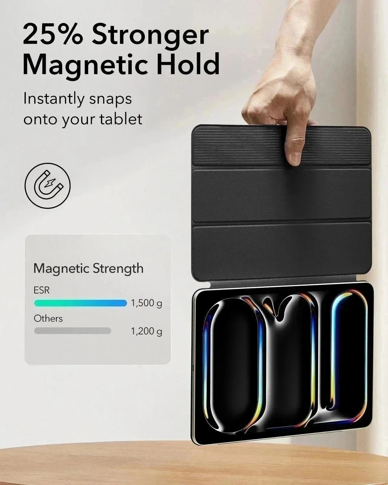 iPad Pro 11" (2024) Rebound Magnetic Case - Black - Image 4