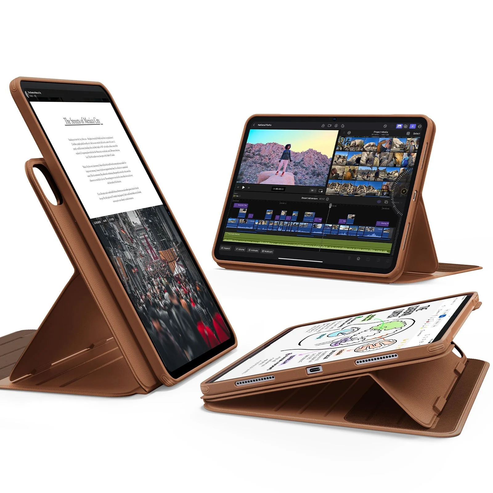 iPad Pro 13สบ (2024) Shift Magnetic Case - Brown