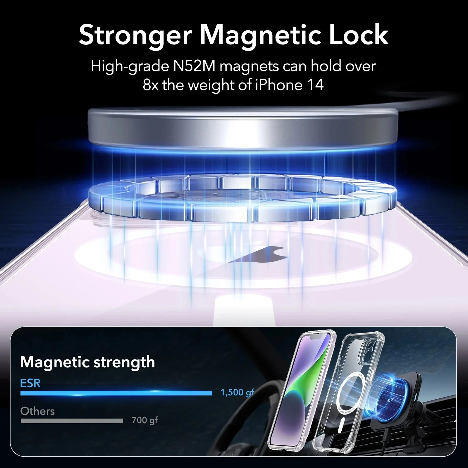 iPhone 14 Armor Tough Case (HaloLock) - Clear - Image 5