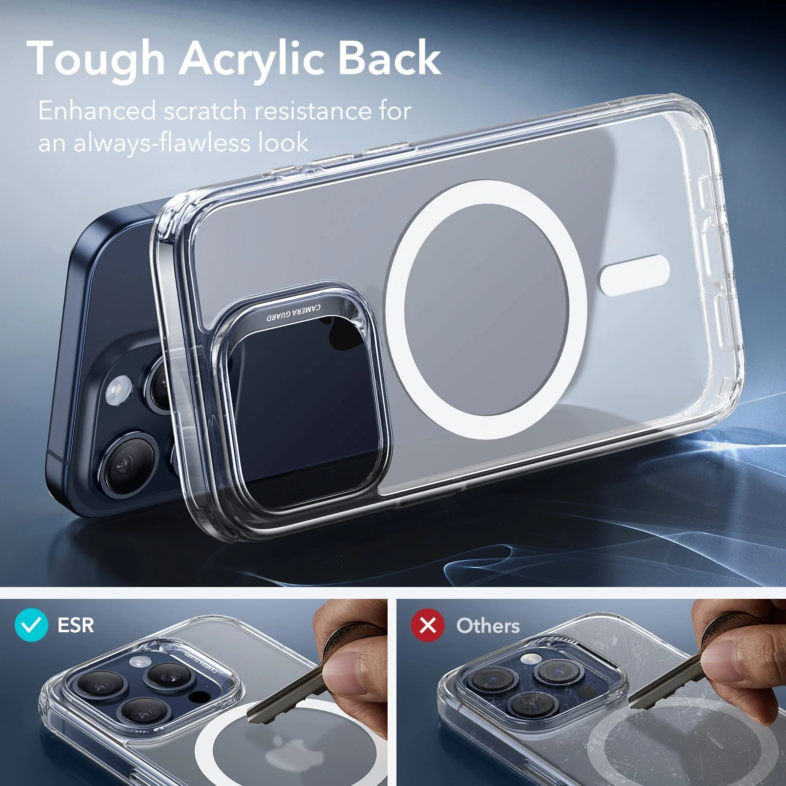 iPhone 15 Pro Max Classic Hybrid Case (HaloLock) - Frosted Black - Image 6