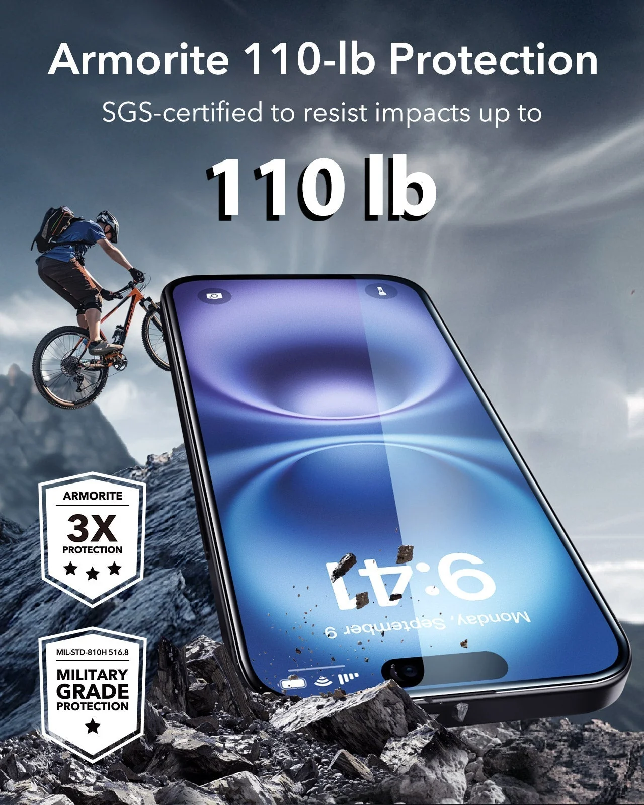iPhone 16 Classic Hybrid Magnetic Case Protection Bundle (Camera Control, Stash Stand) - Clear Blue - Image 9