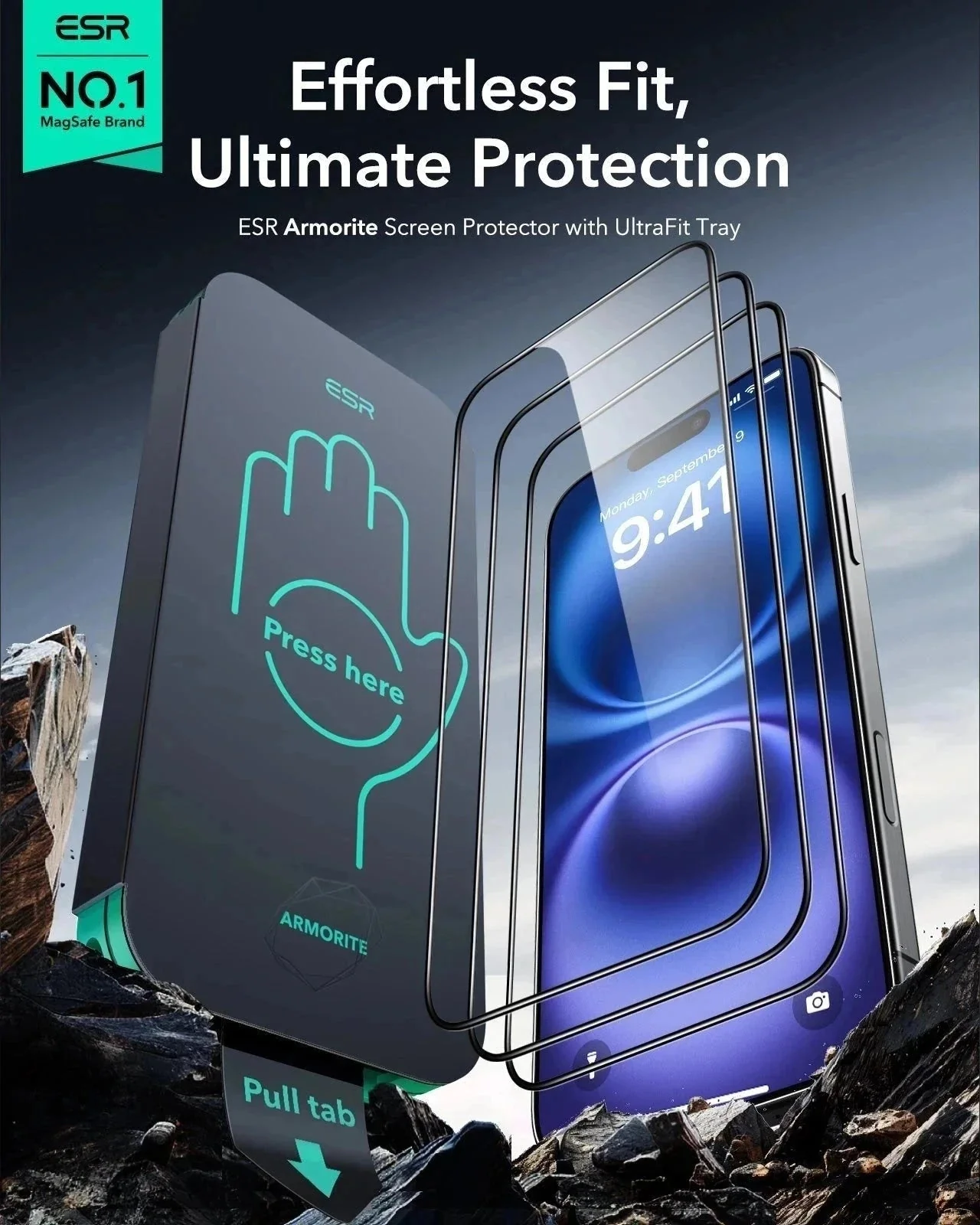 iPhone 16 Plus Cyber Tough Magnetic Case Protection Bundle (Camera Control, Stash Stand) - Light Blue - Image 10