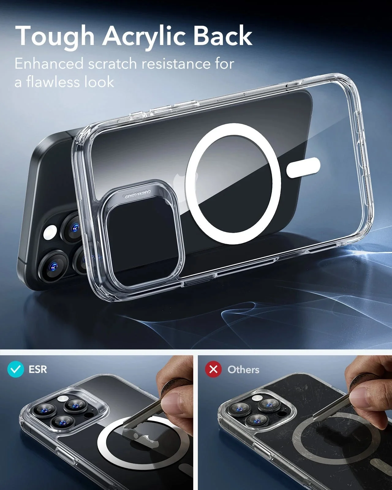 iPhone 16 Pro Classic Hybrid Case (HaloLock) - Frosted Black - Image 7